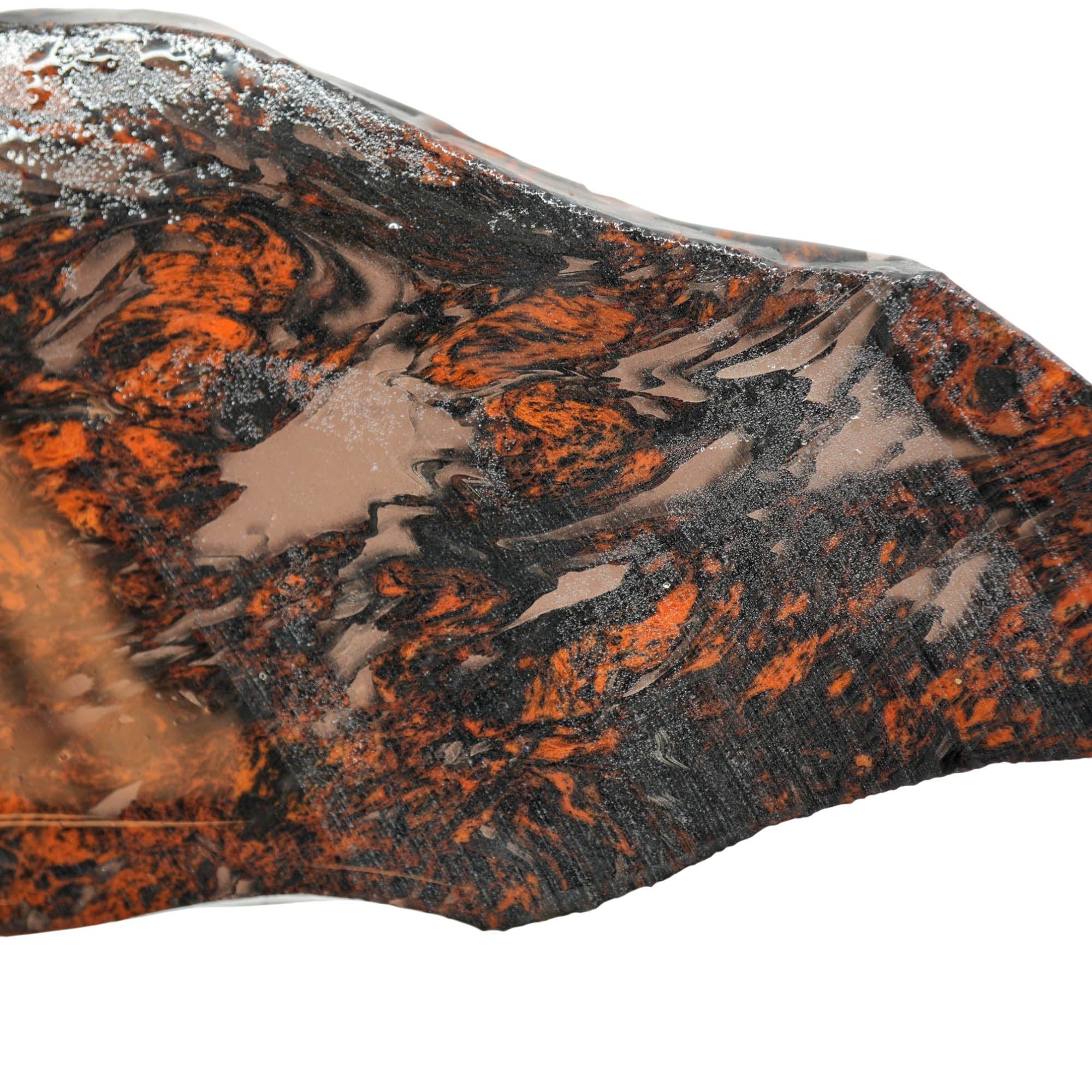 Tri-Flow Obsidian Slab - Clear Backlight Piece Old Stock Glass Butte