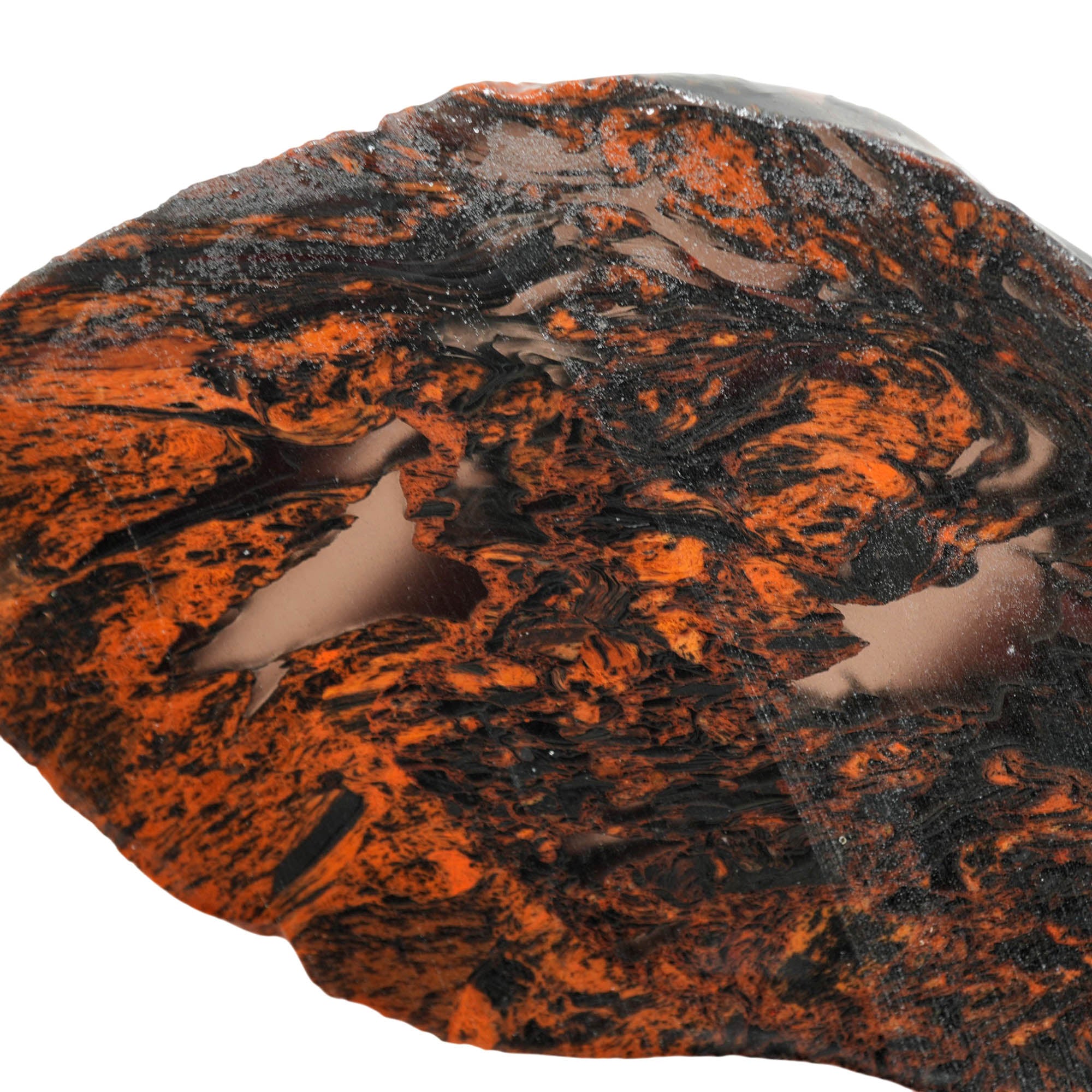 Tri-Flow Obsidian Slab - Clear Backlight Piece Old Stock Glass Butte
