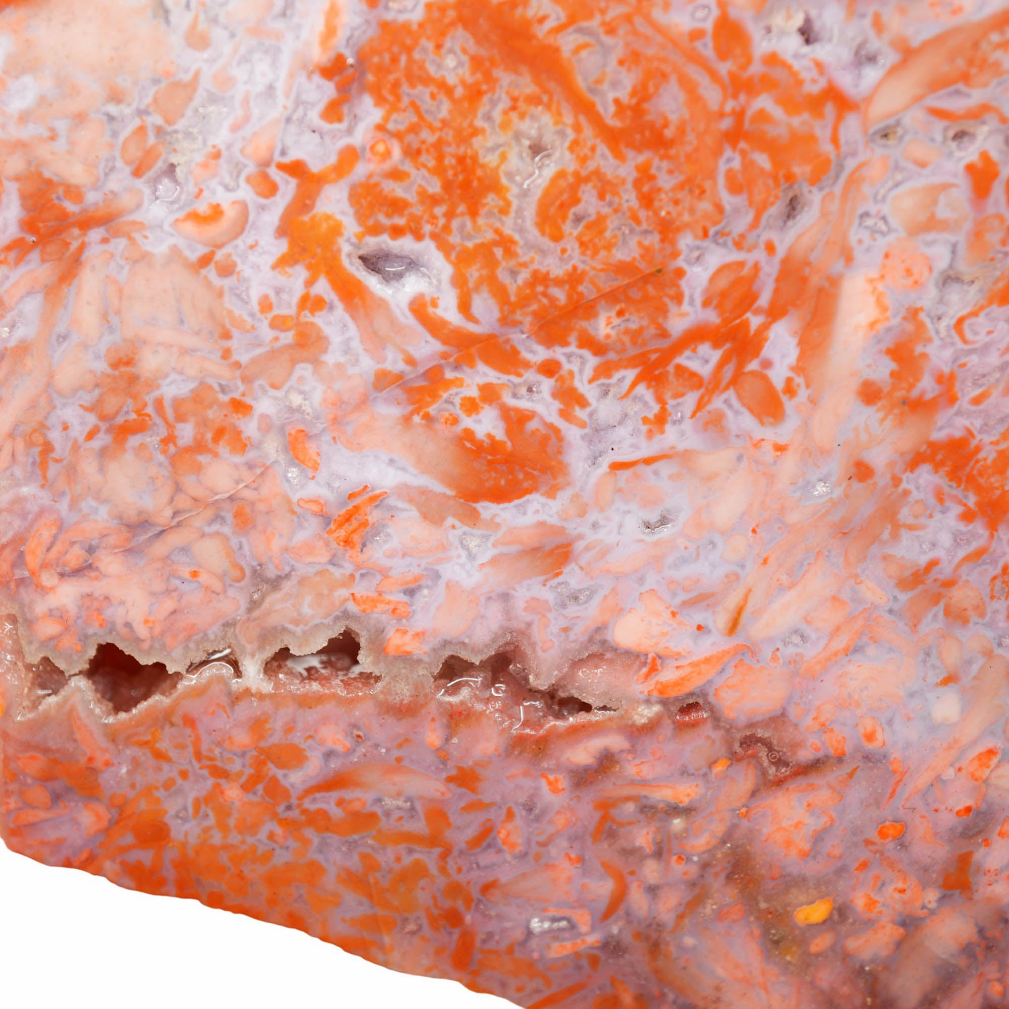 Confetti Agate Slab - Pink Cotton Candy with Druzy Pockets Old Stock