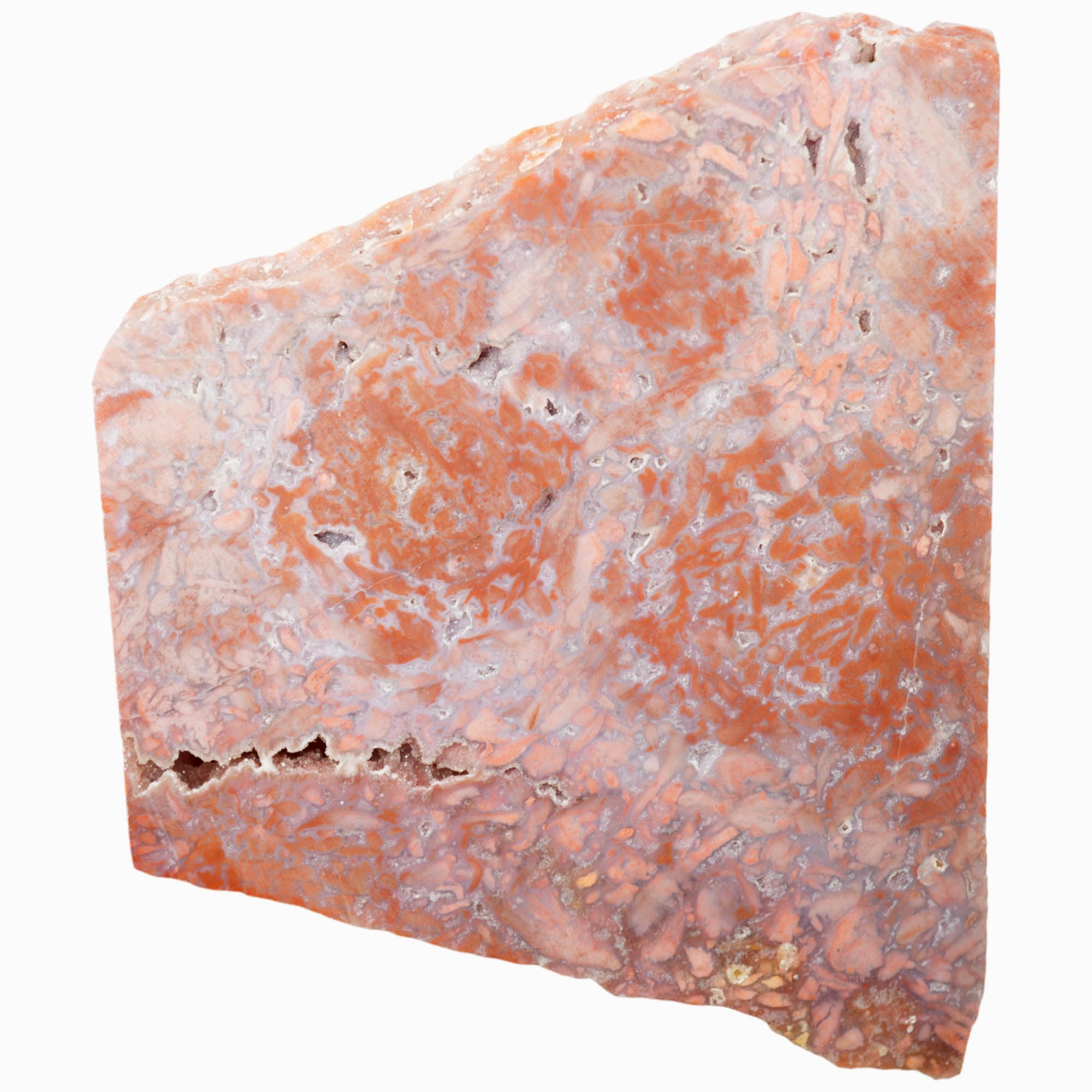 Confetti Agate Slab - Pink Cotton Candy with Druzy Pockets Old Stock