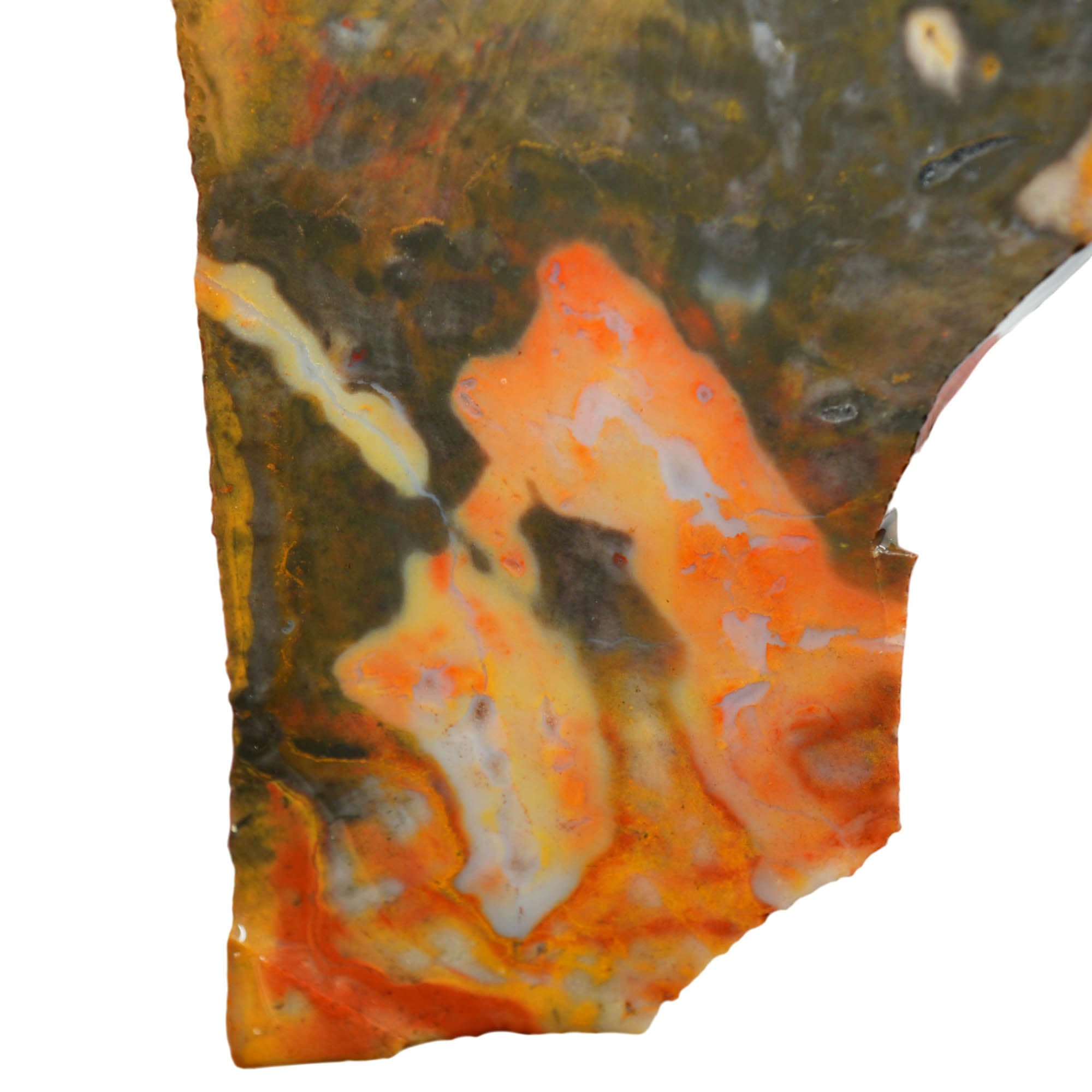 Ohio Flint Slab - Red Base with Wavy Dark Lines Solid Cabber