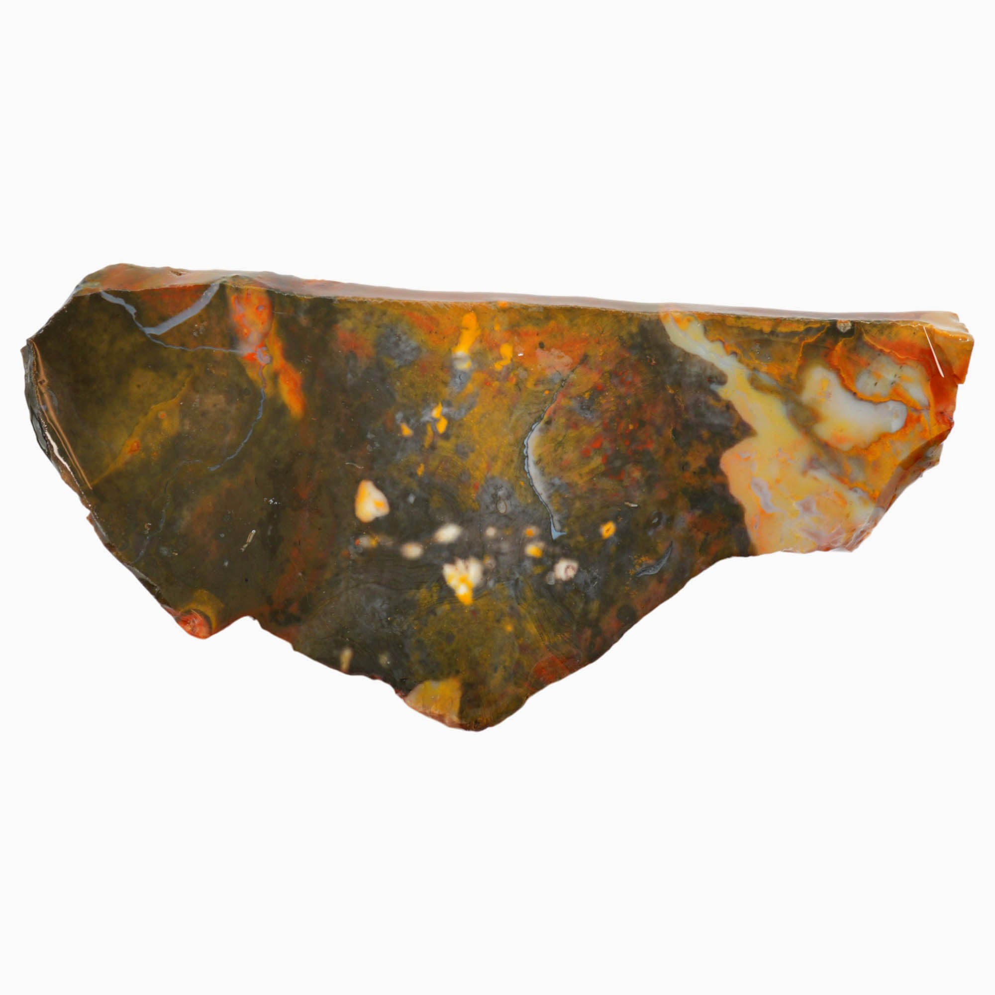 Ohio Flint Slab - Red Base with Wavy Dark Lines Solid Cabber