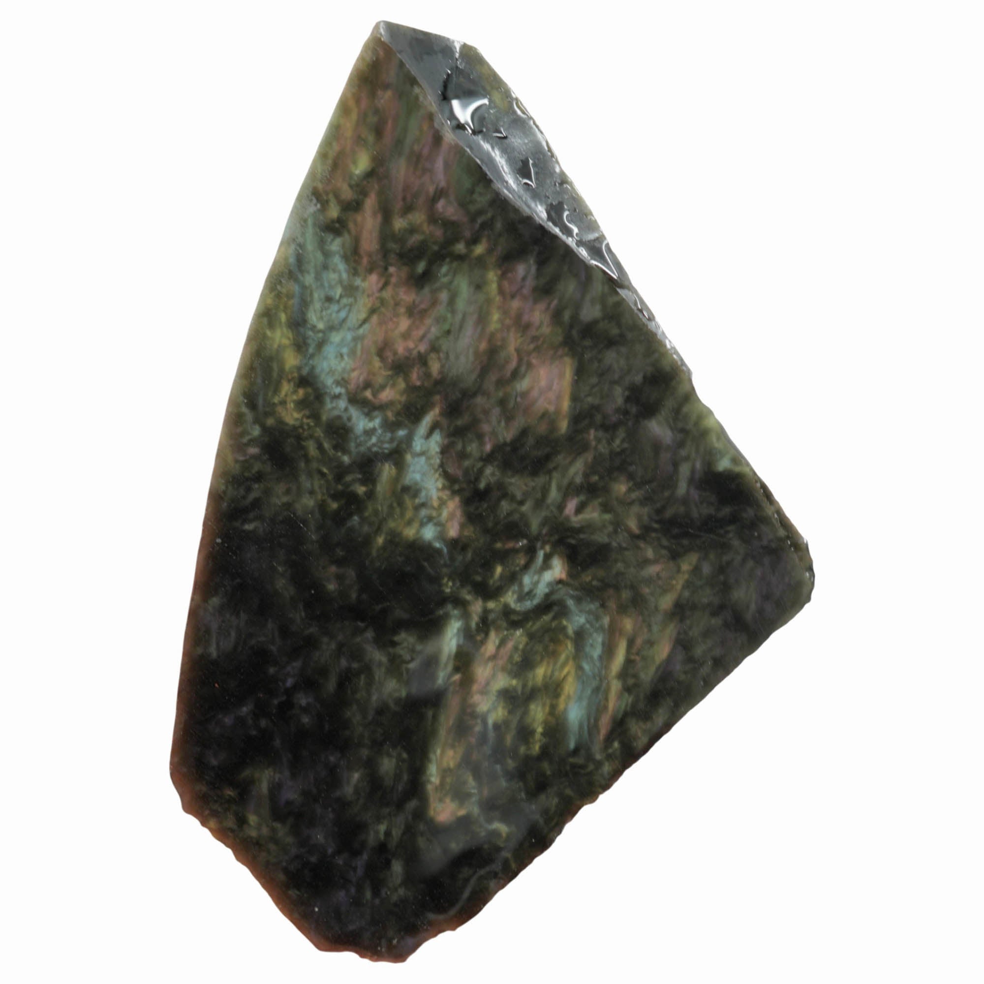 Mexican Velvet Obsidian Slab - Royal Peacock Pattern Old Stock