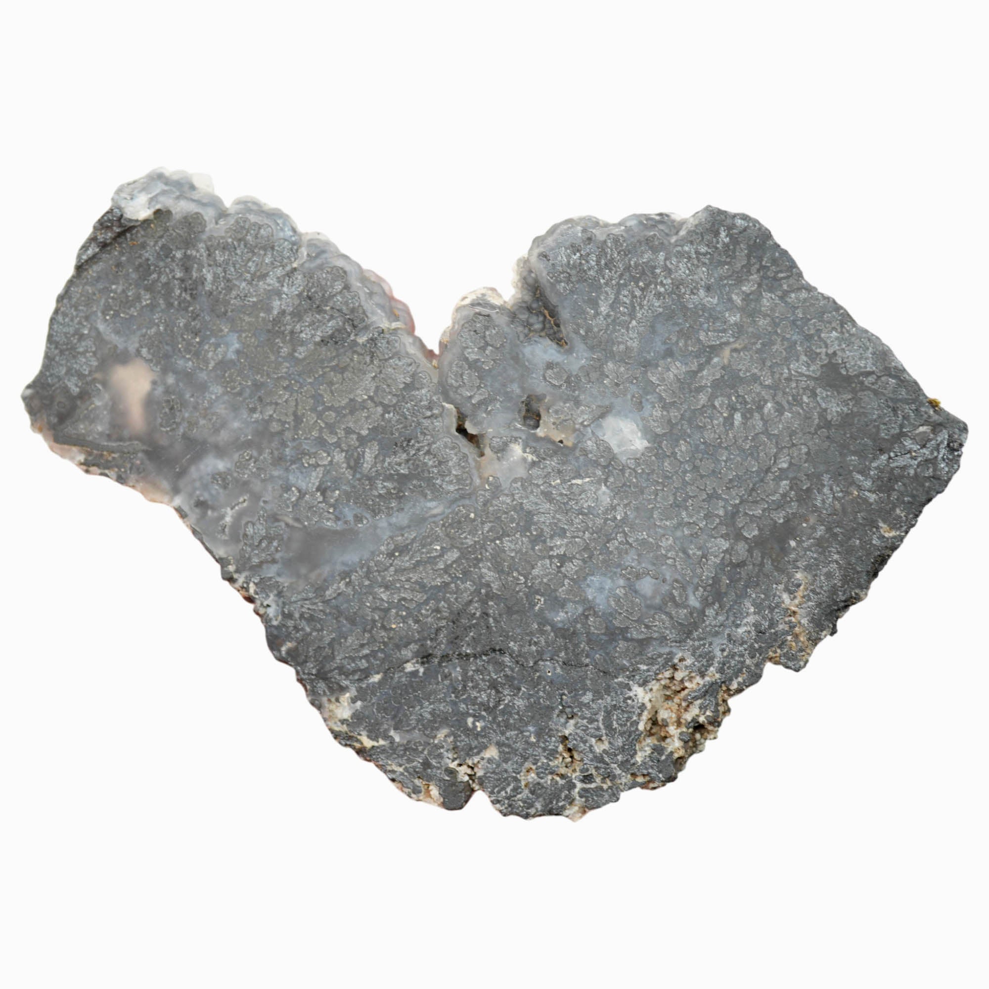Psilomelane Marcasite Slab - Metallic Plume with High Contrast Banding