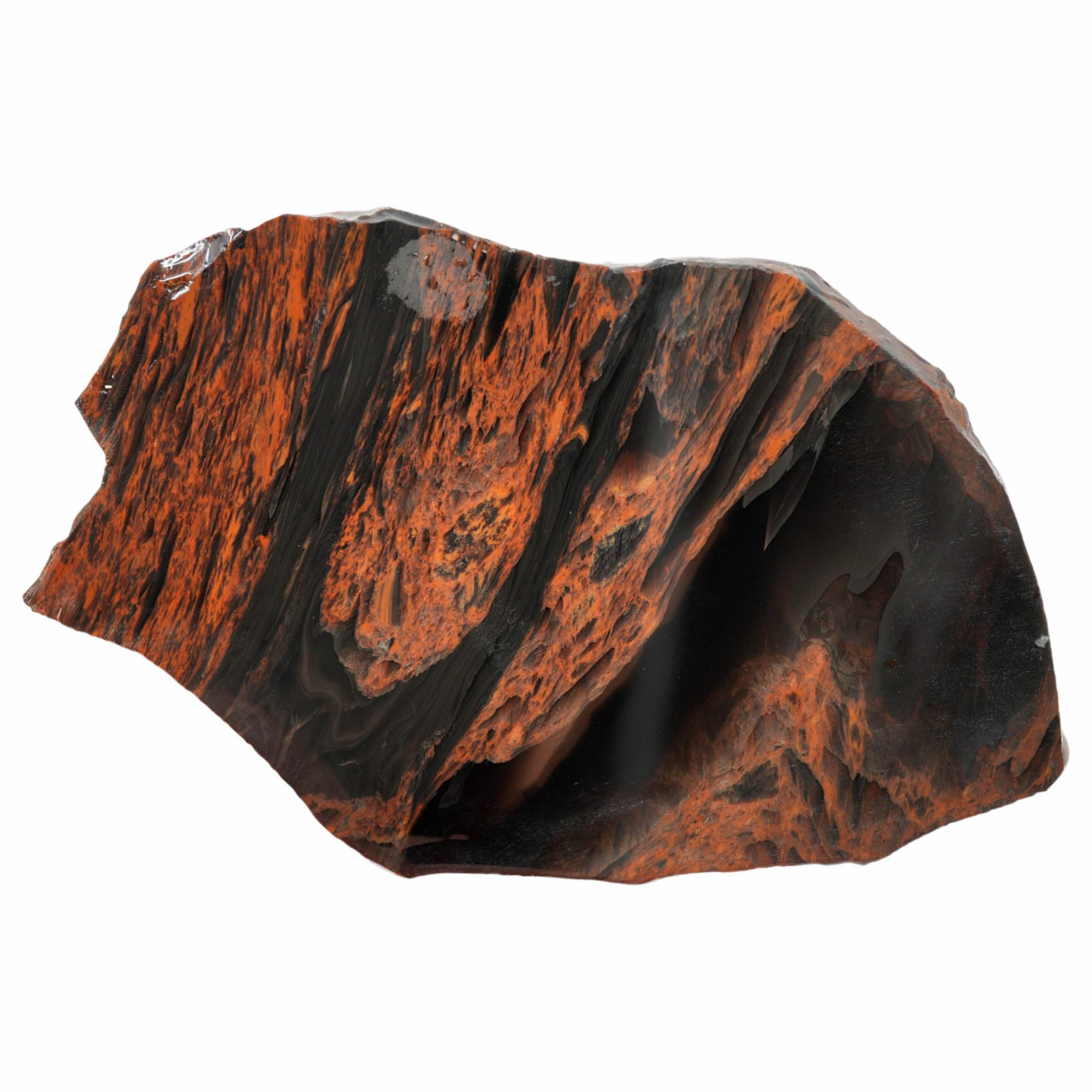 Tri-Flow Obsidian Slab - 3D Clear River with Mahogany Glass Butte