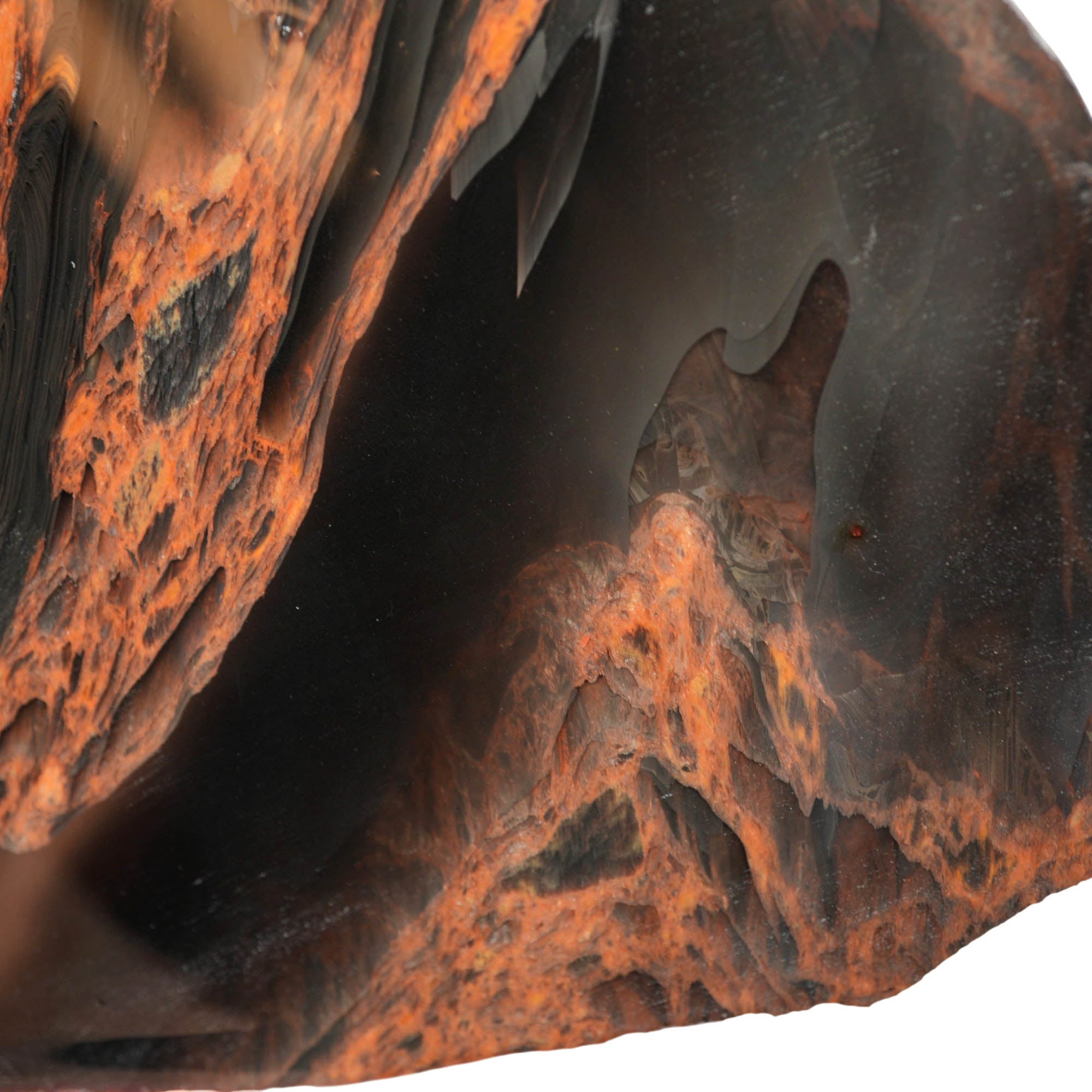 Tri-Flow Obsidian Slab - 3D Clear River with Mahogany Glass Butte