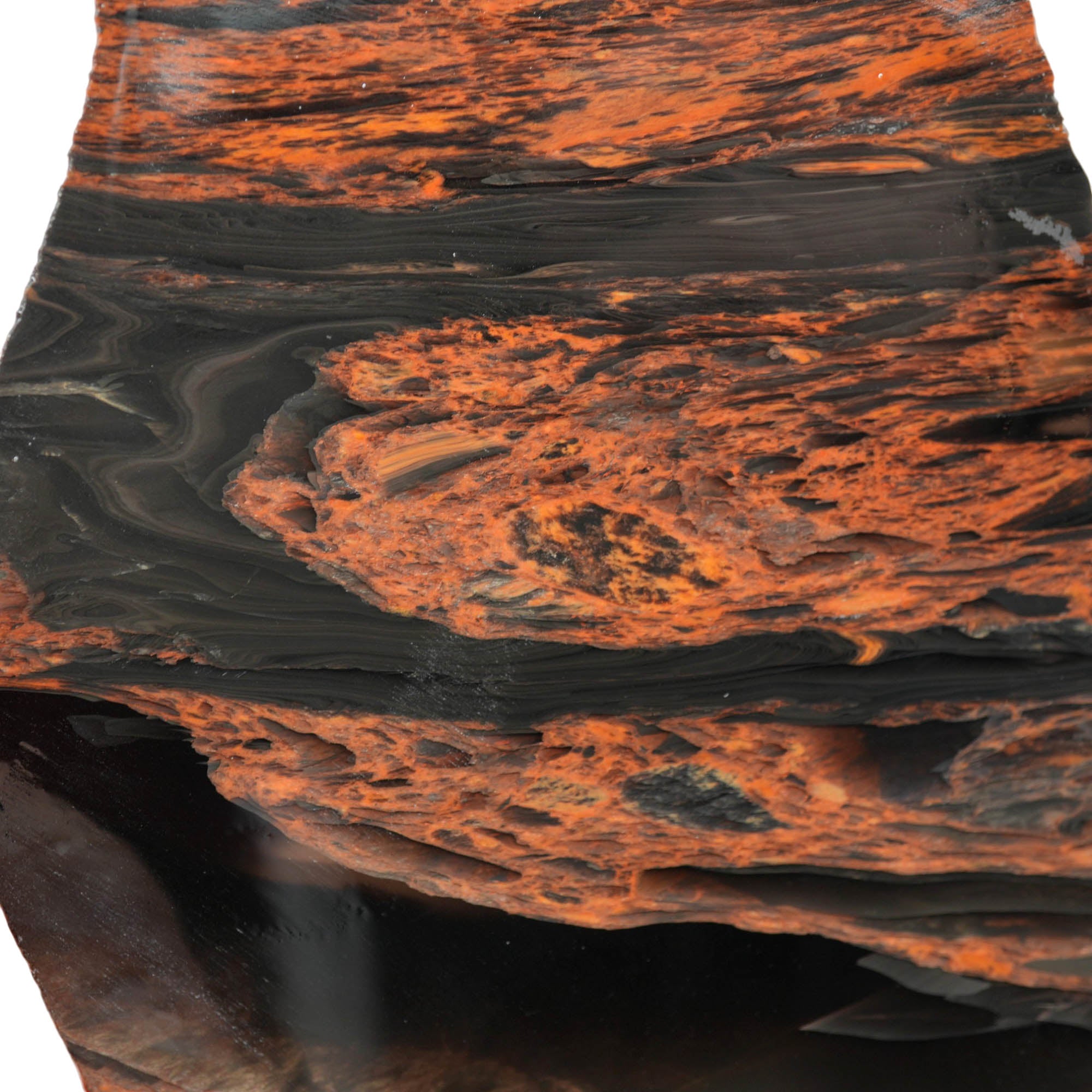 Tri-Flow Obsidian Slab - 3D Clear River with Mahogany Glass Butte