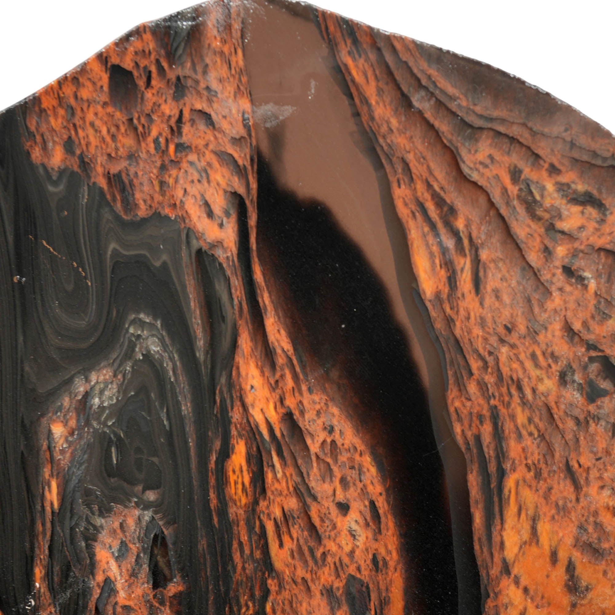 Tri-Flow Obsidian Slab - 3D Clear River with Mahogany Glass Butte