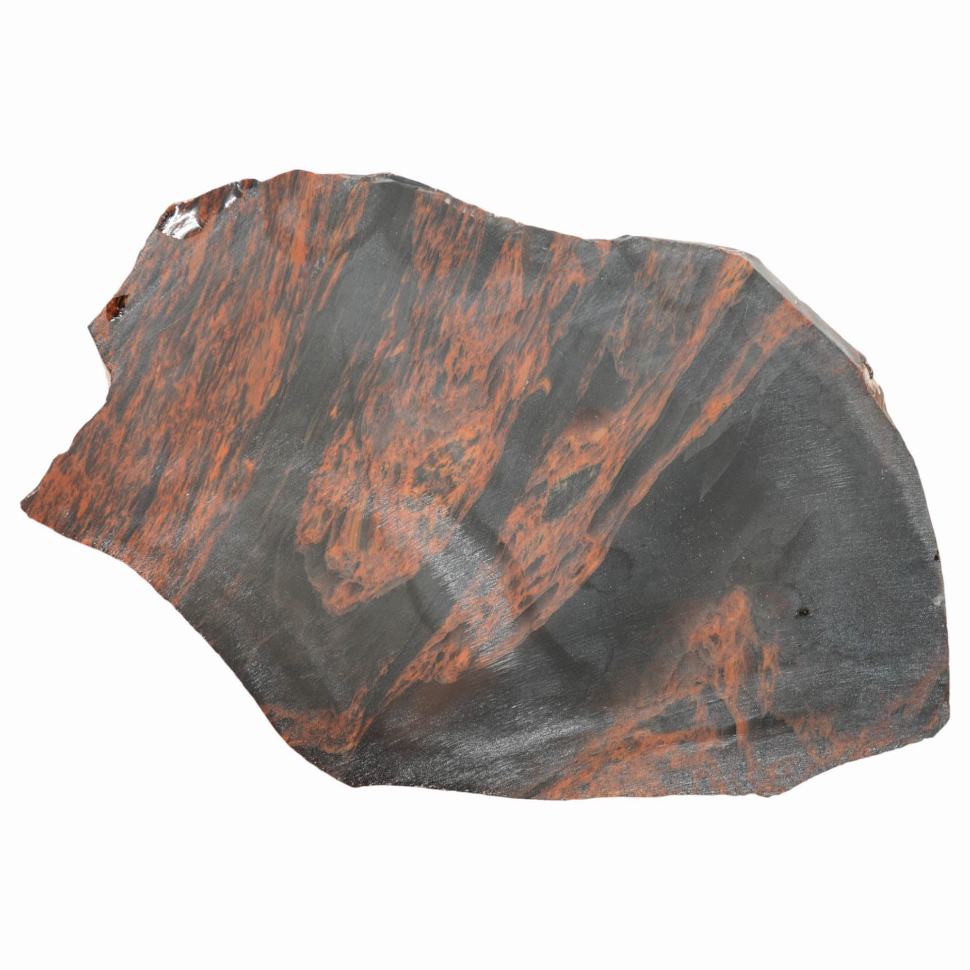 Tri-Flow Obsidian Slab - 3D Clear River with Mahogany Glass Butte