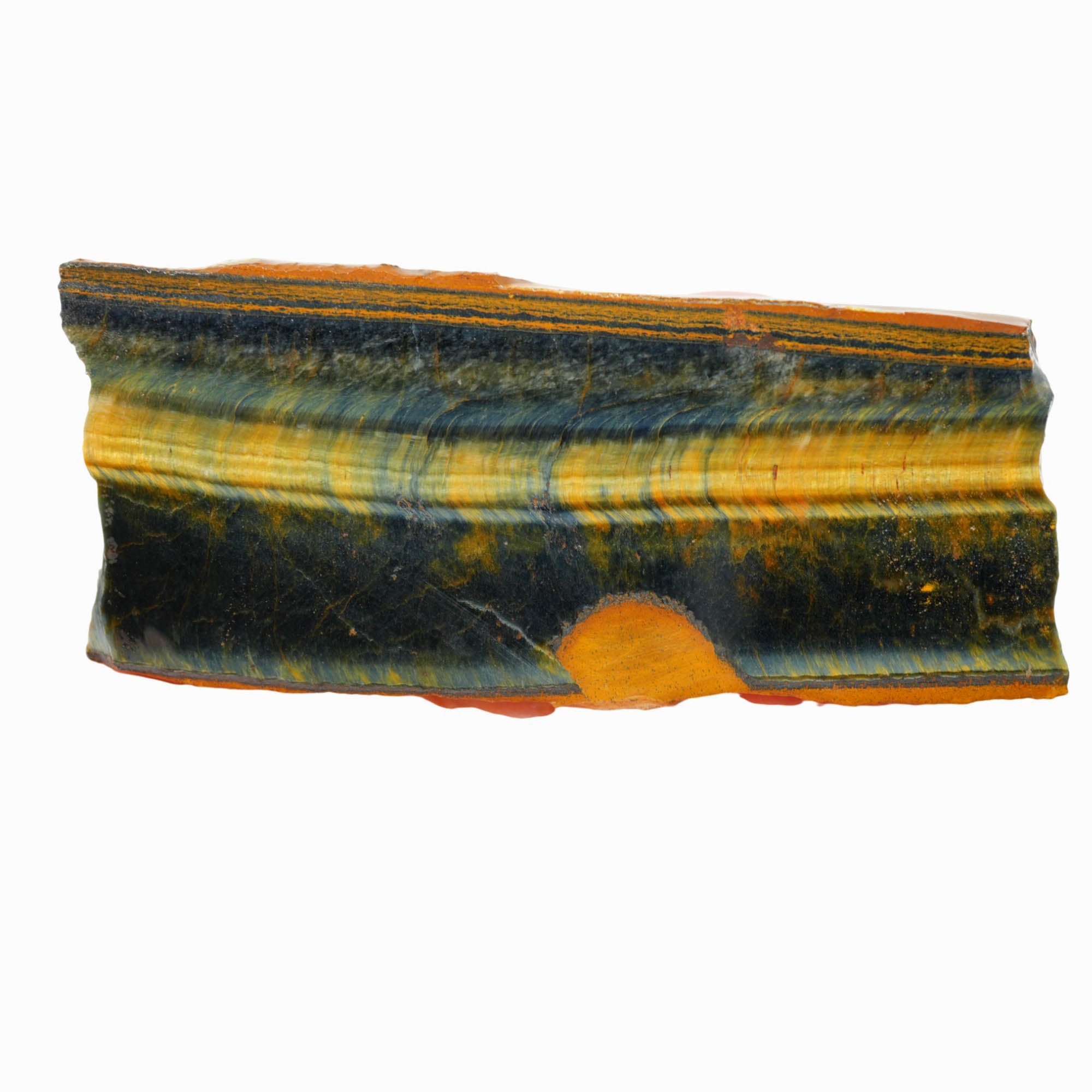 Hawkeye Tiger Eye Slab - Flash and Deep Blue Halves