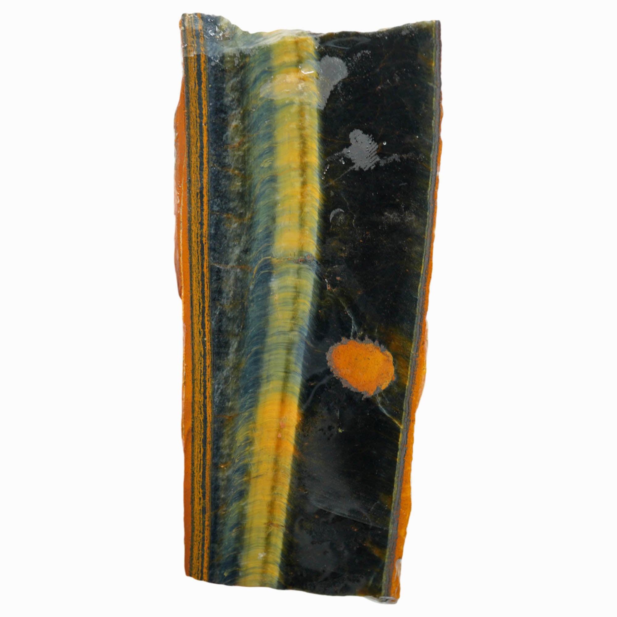 Hawkeye Tiger Eye Slab - Flash and Deep Blue Halves