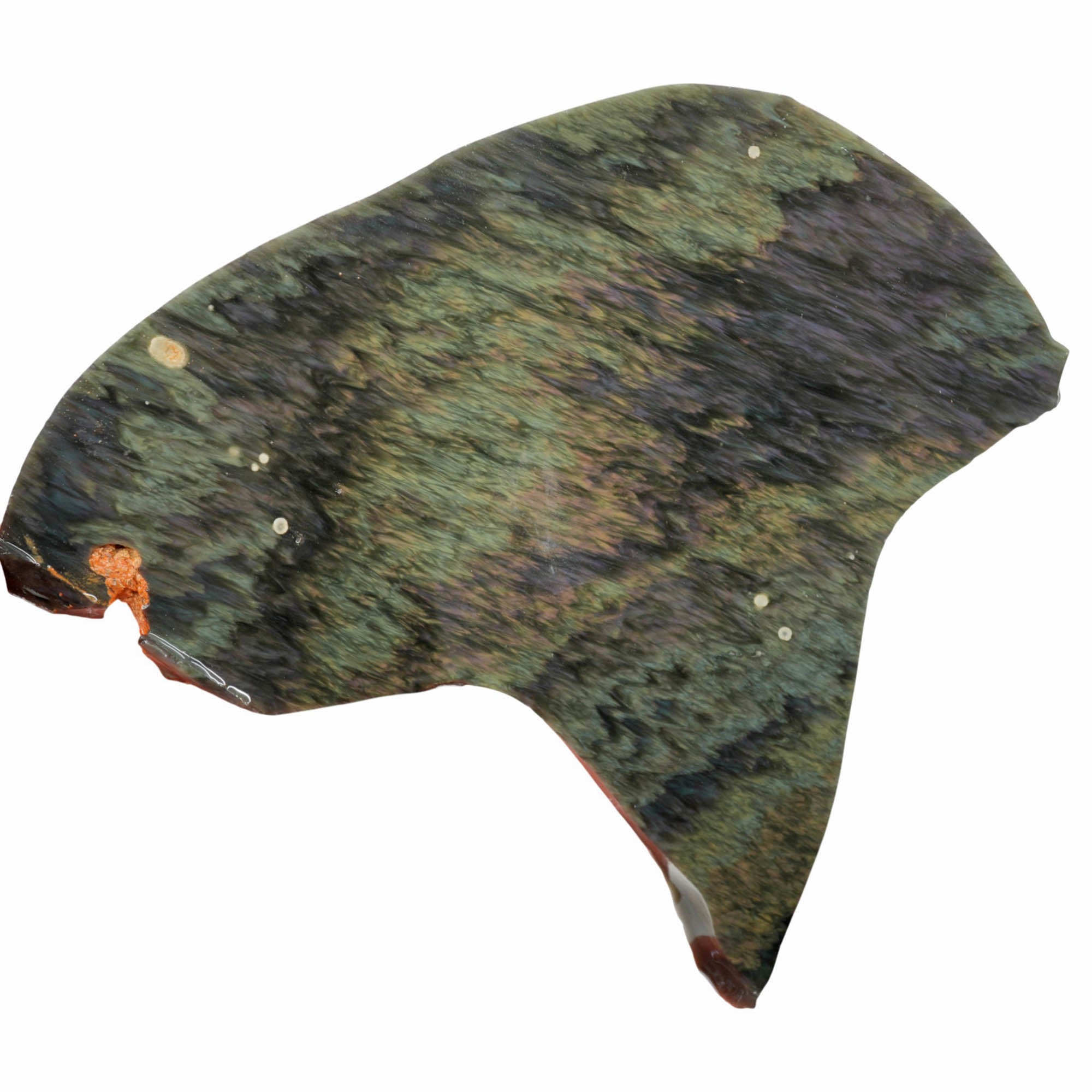Mexican Velvet Obsidian Slab - Blue Green Flash in Waves Old Stock