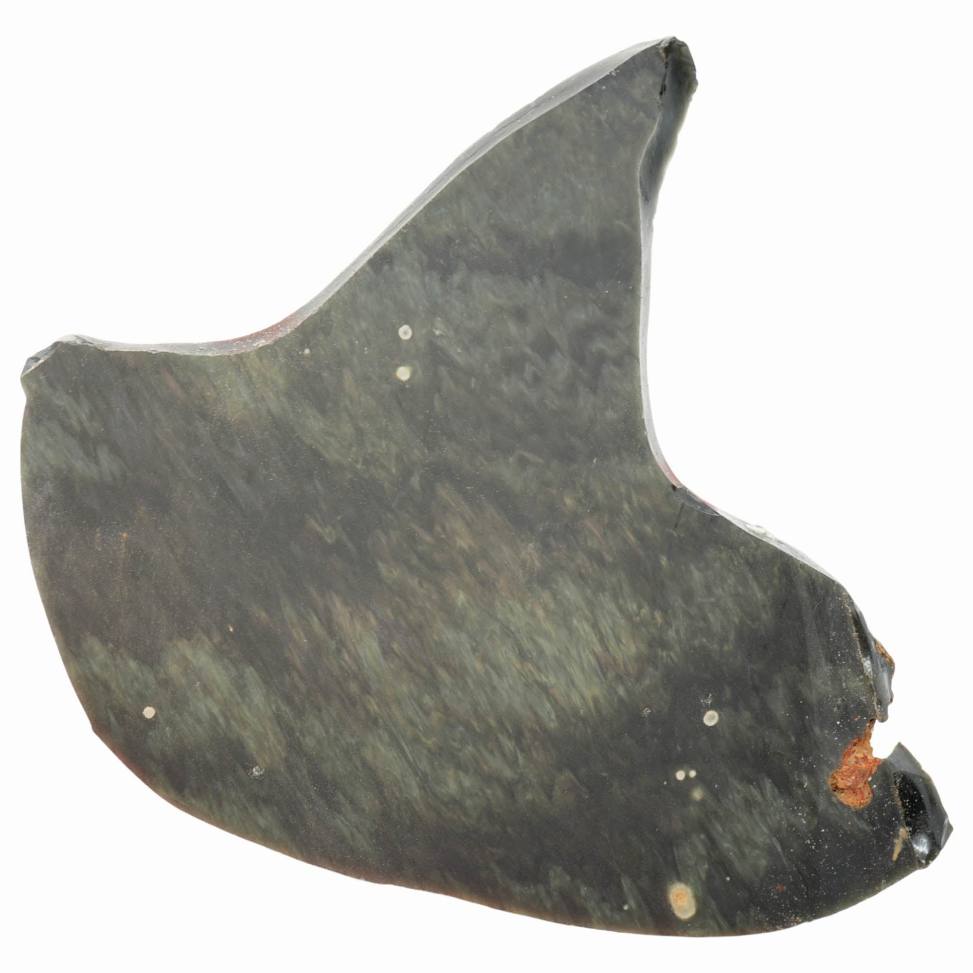 Mexican Velvet Obsidian Slab - Blue Green Flash in Waves Old Stock