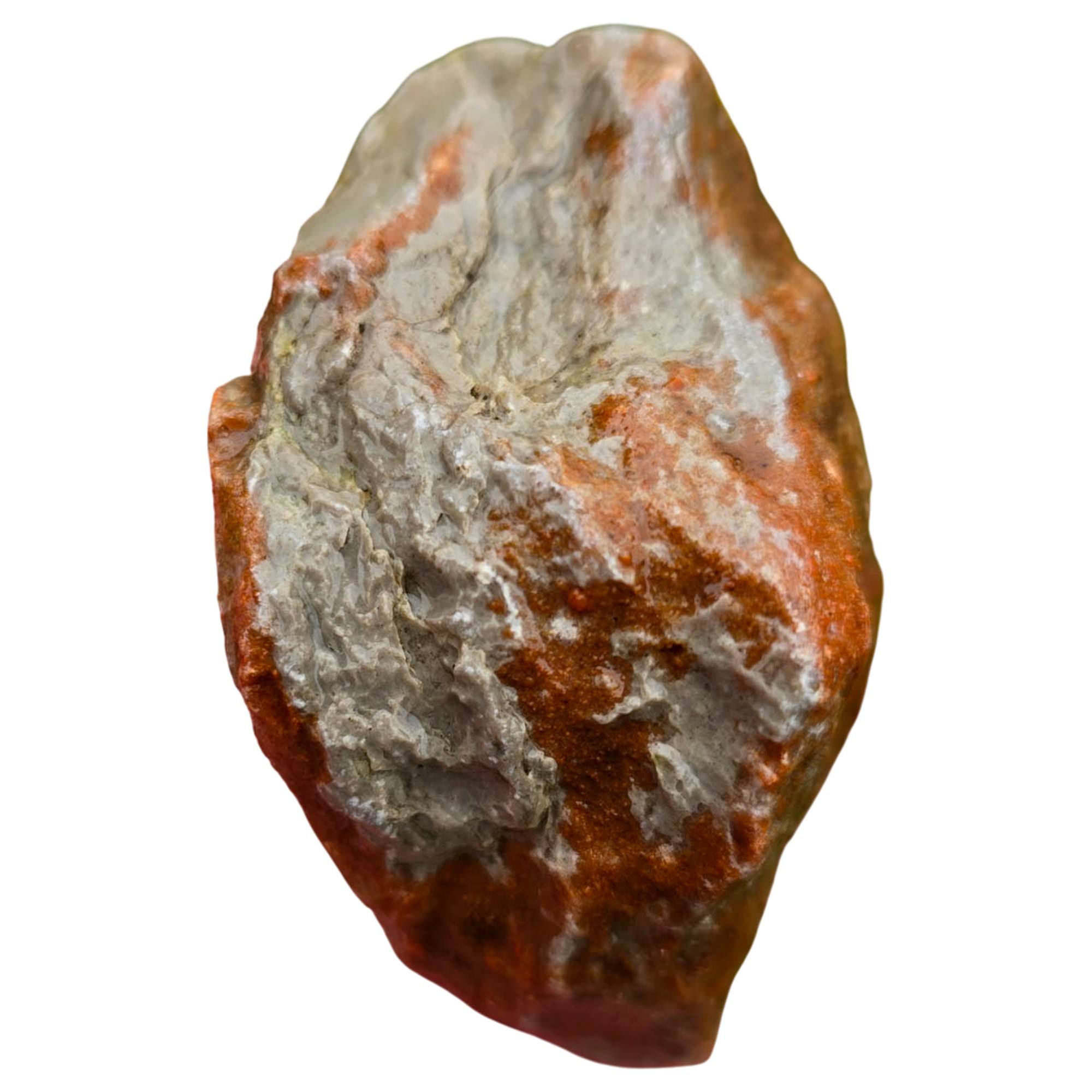 Alabama Paint Agate Rough - Bright Red Orbicular Nodule Specimen #R933-4