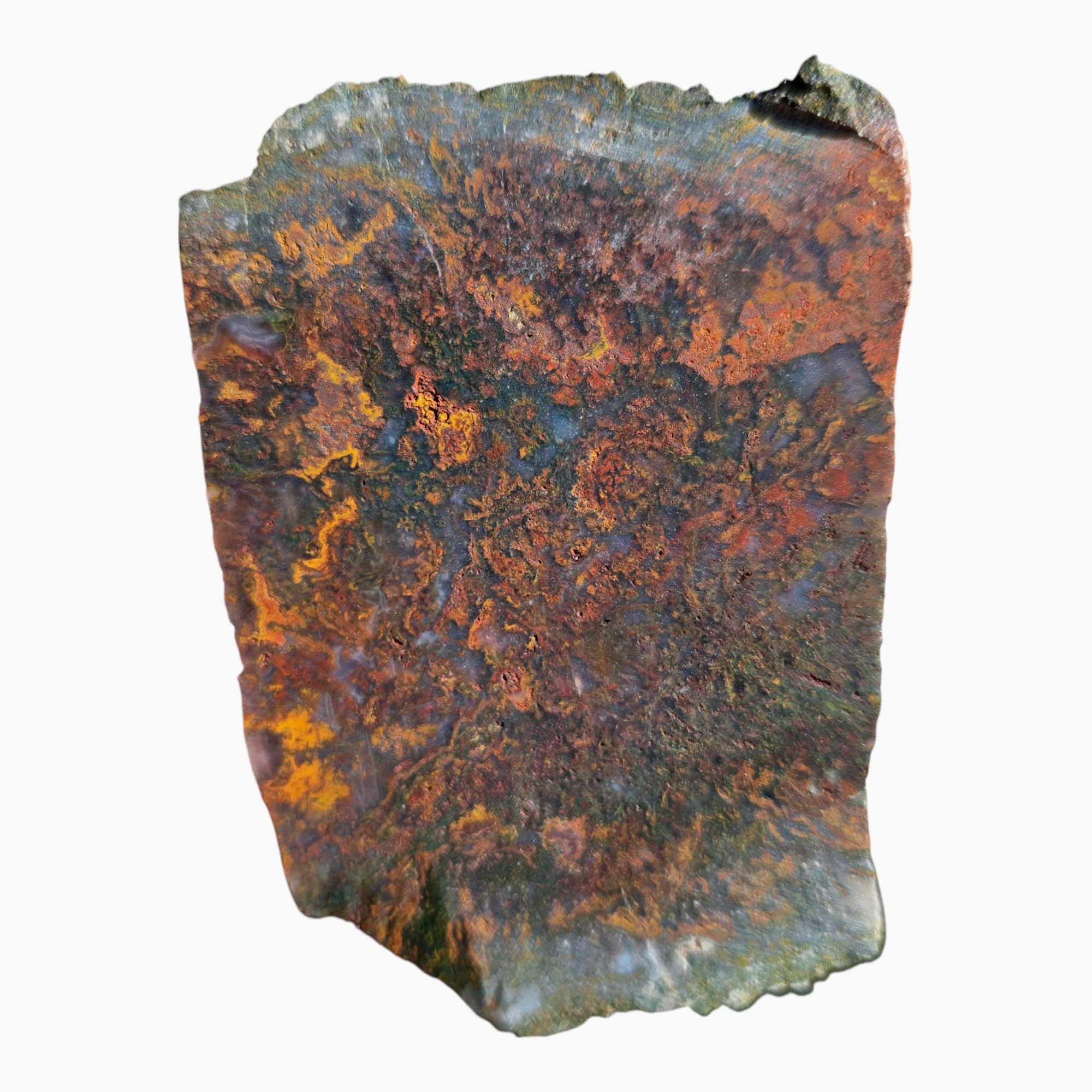 Apple Valley Moss Agate Slab Lapidary Stone Slice Cut Rock Jasp-Agate