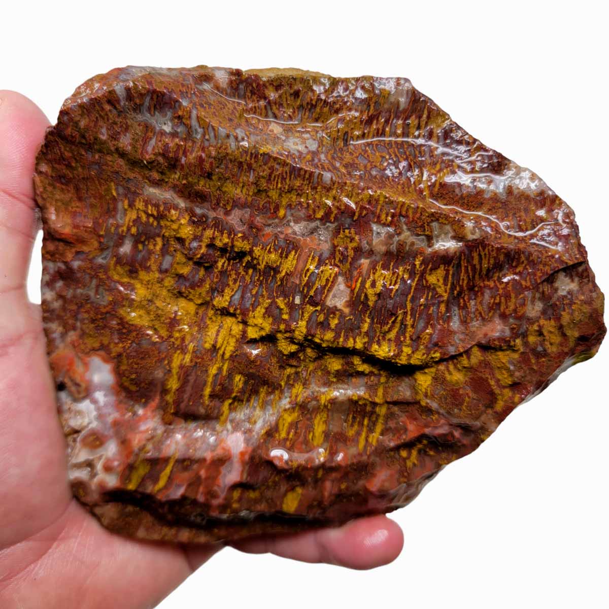 Plume-Like Apple Valley Agate Rough Chunk!