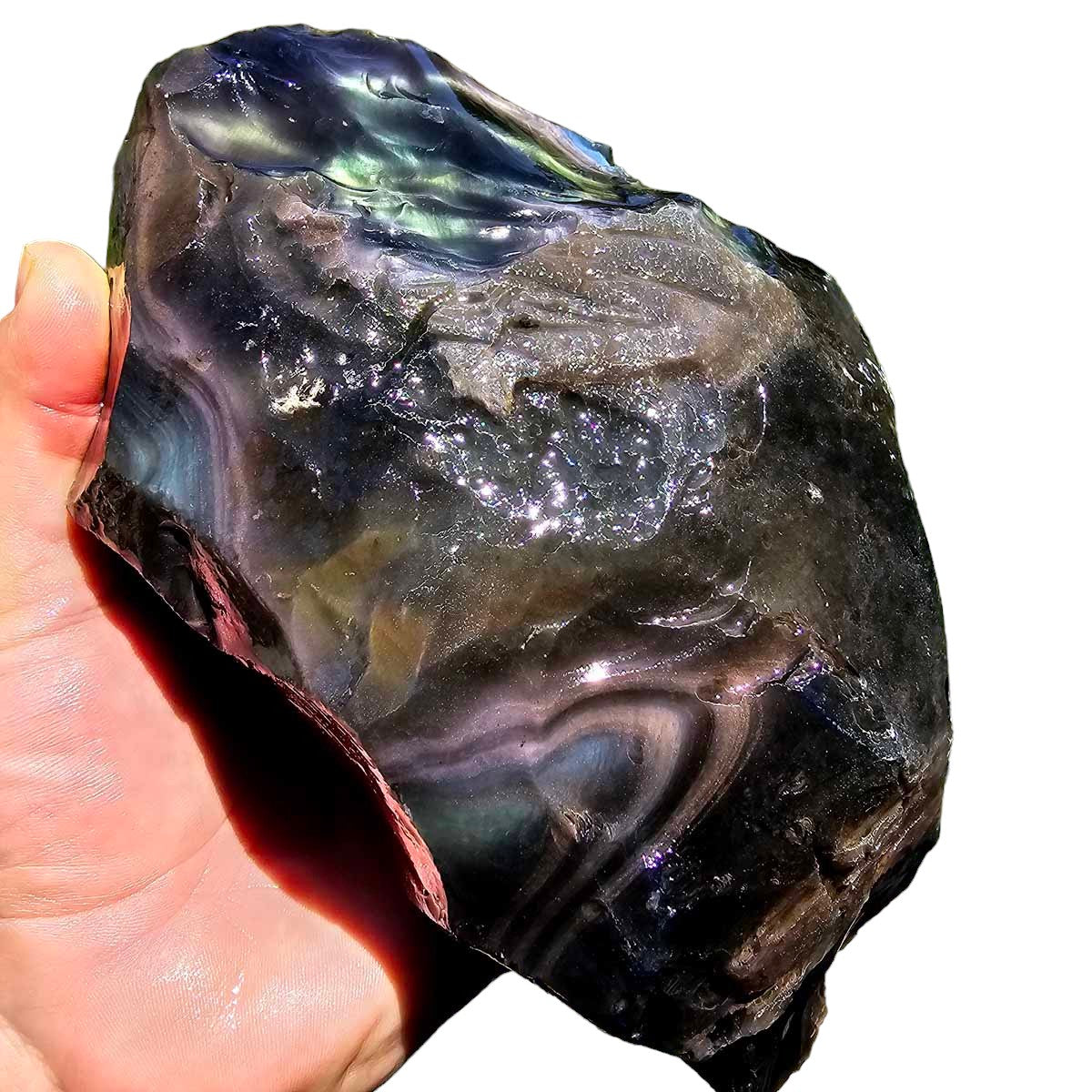 Aurora Borealis Obsidian Davis Creek Rough Chunk! RARE