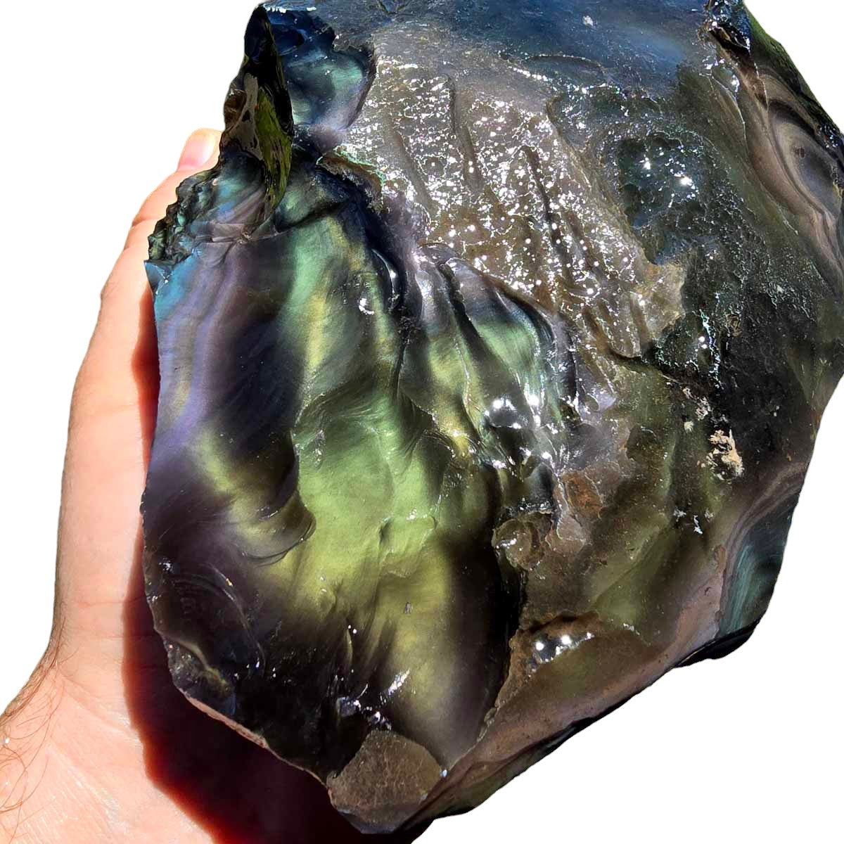 Aurora Borealis Obsidian Davis Creek Rough Chunk! RARE