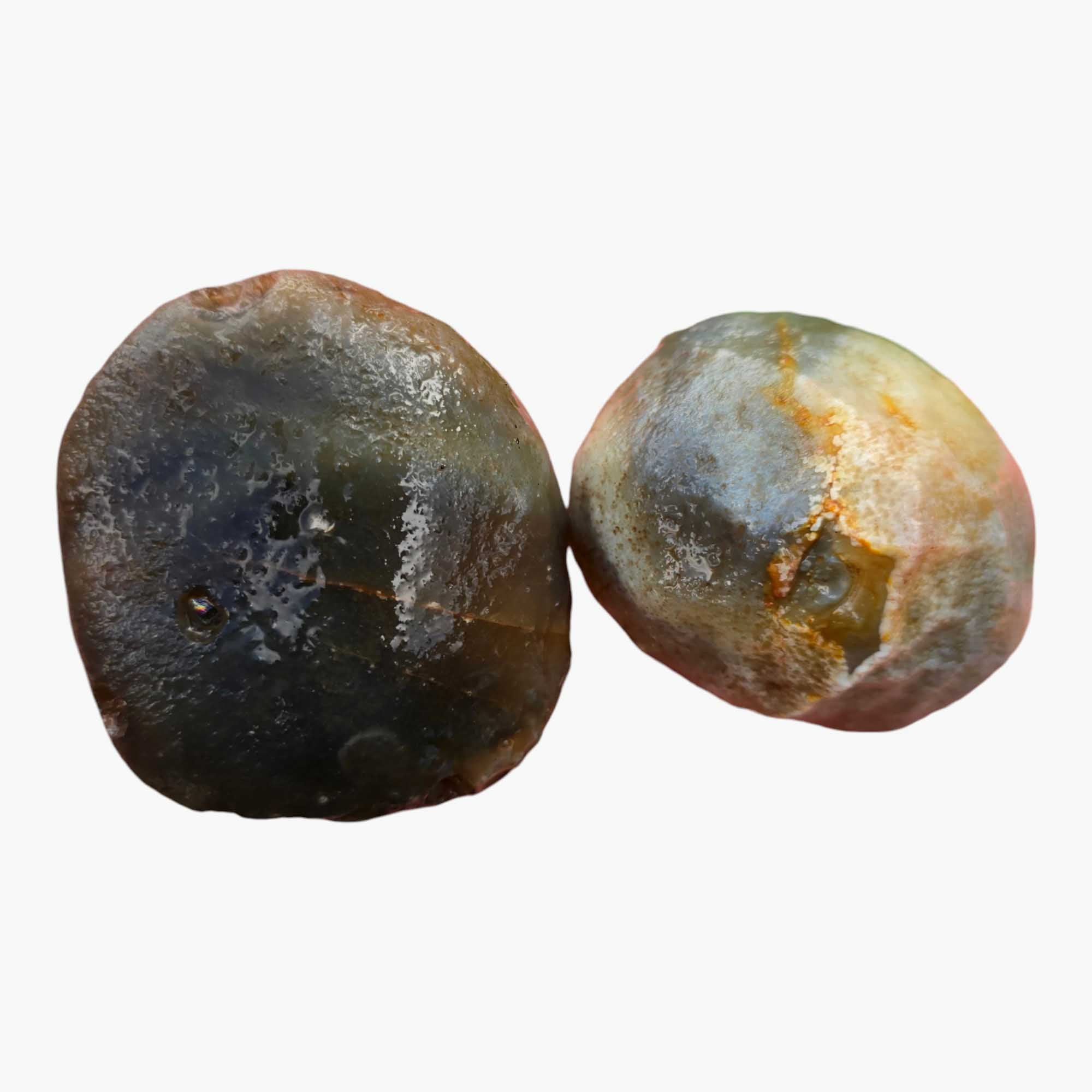 Botswana Agate Duo Lapidary Cutting Rough Chunks