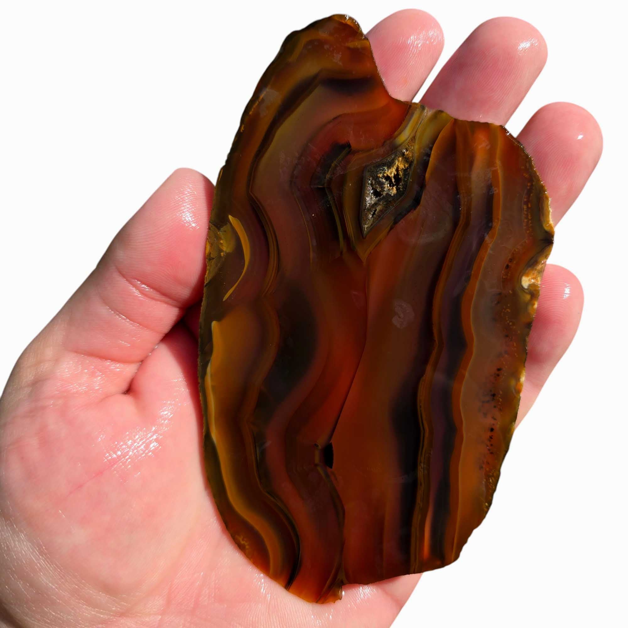 Brazilian Agate Slab Lapidary Stone Slice Cut Rock
