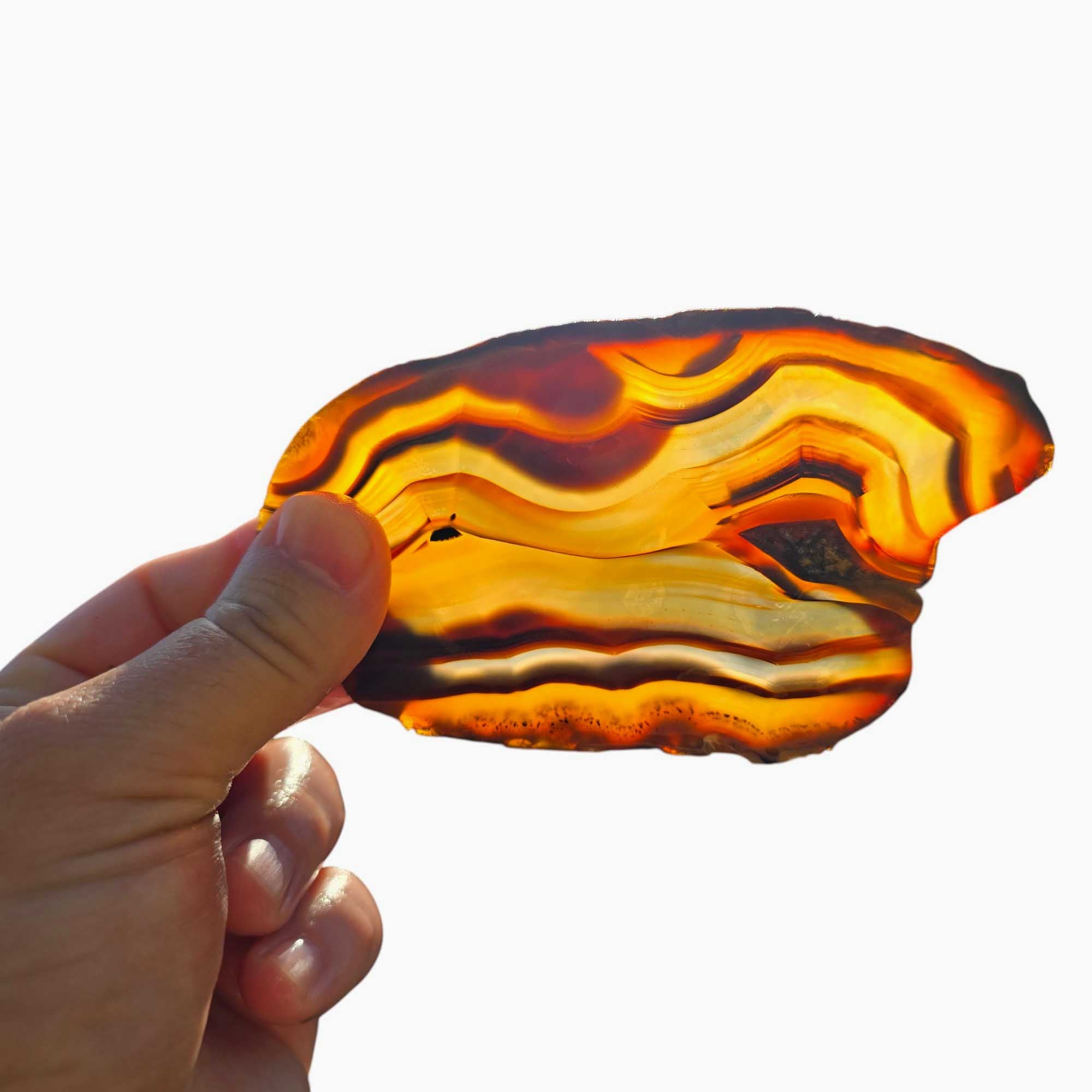 Brazilian Agate Slab Lapidary Stone Slice Cut Rock