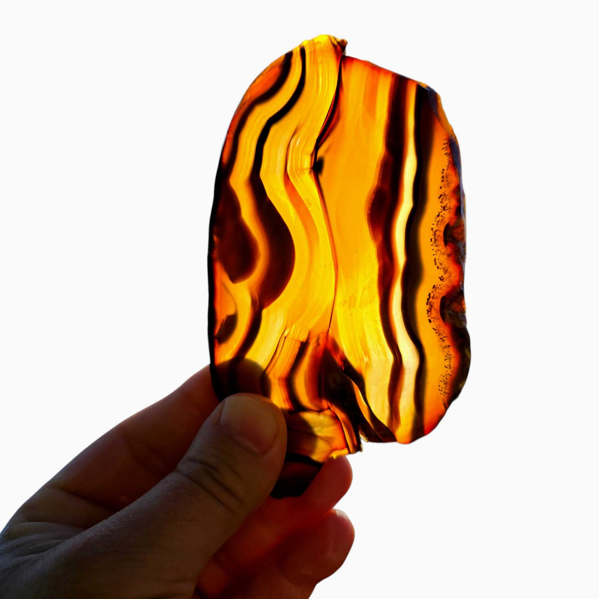 Brazilian Agate Slab Lapidary Stone Slice Cut Rock