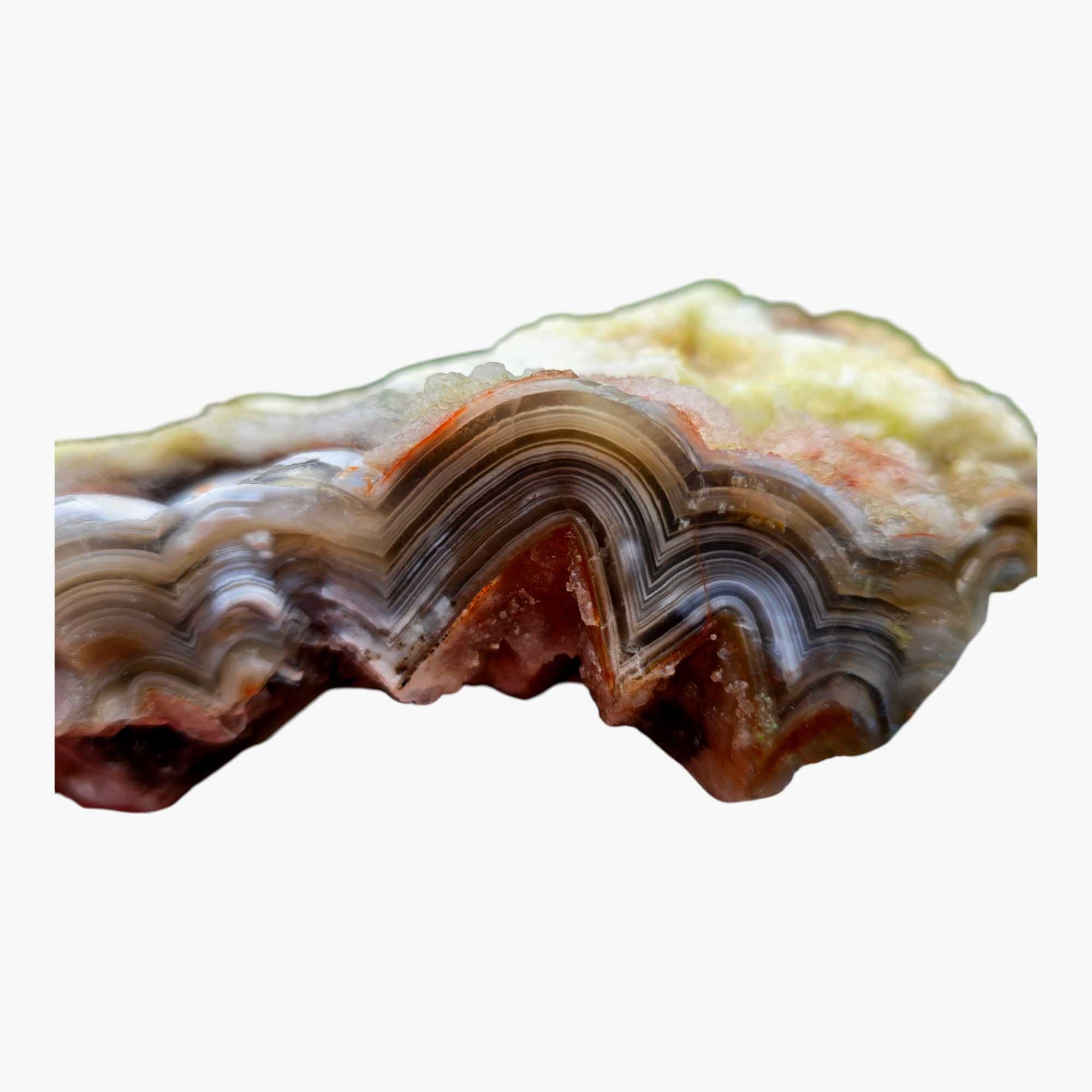 Old Vein Bubble Lace Agate Lapidary Cutting Rough Chunk