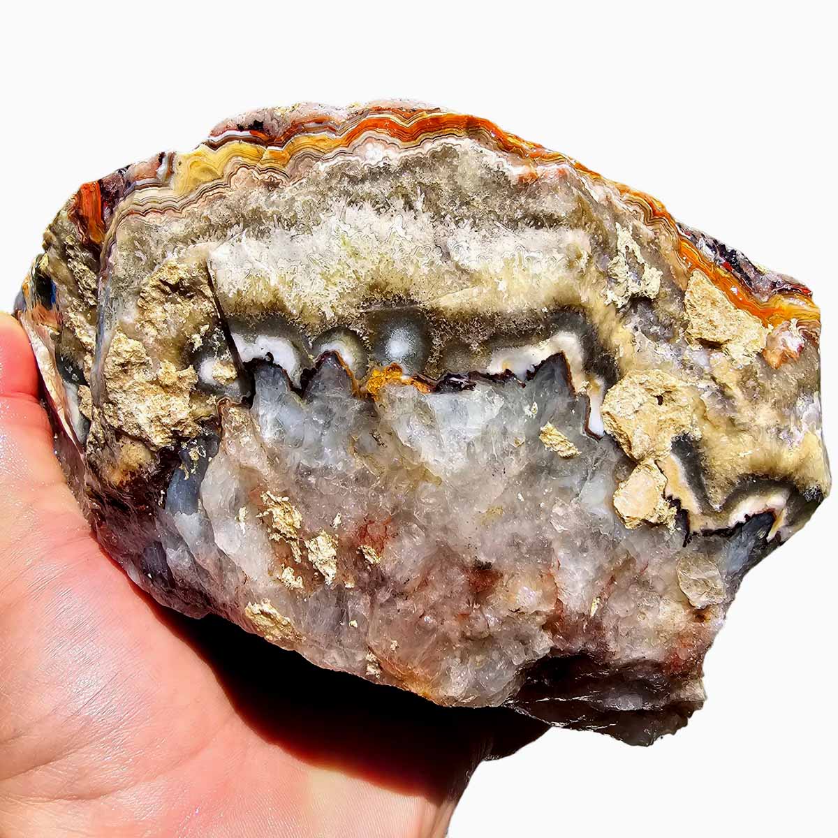 Crazy Lace Agate Lapidary Rough Chunk