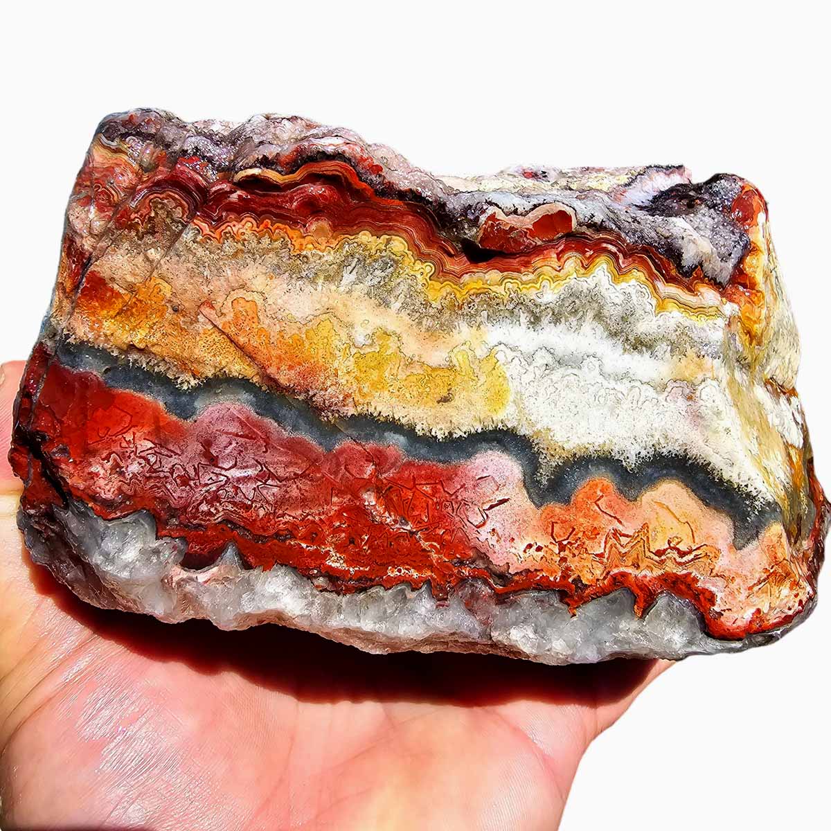 Crazy Lace Agate Lapidary Rough Chunk