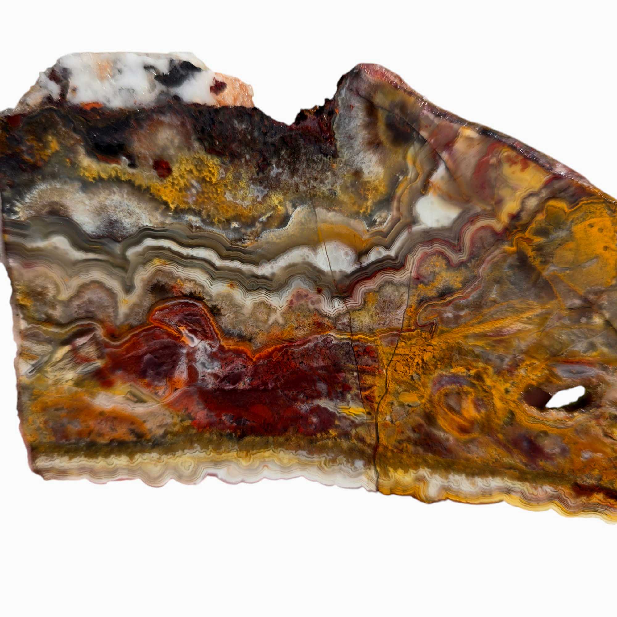 Crazy Lace Agate Slab Lapidary Stone Slice Cut Rock