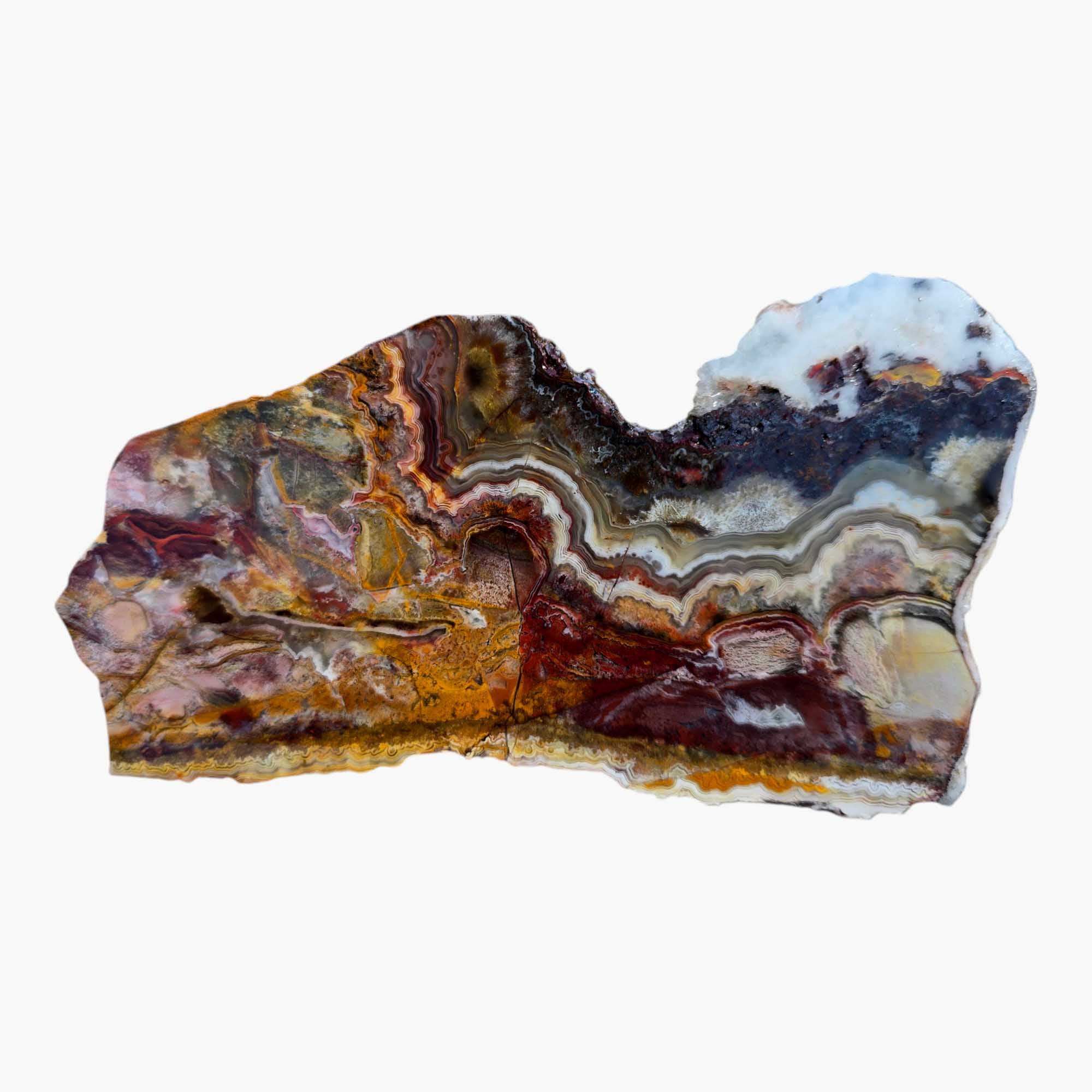 Crazy Lace Agate Slab Lapidary Stone Slice Cut Rock