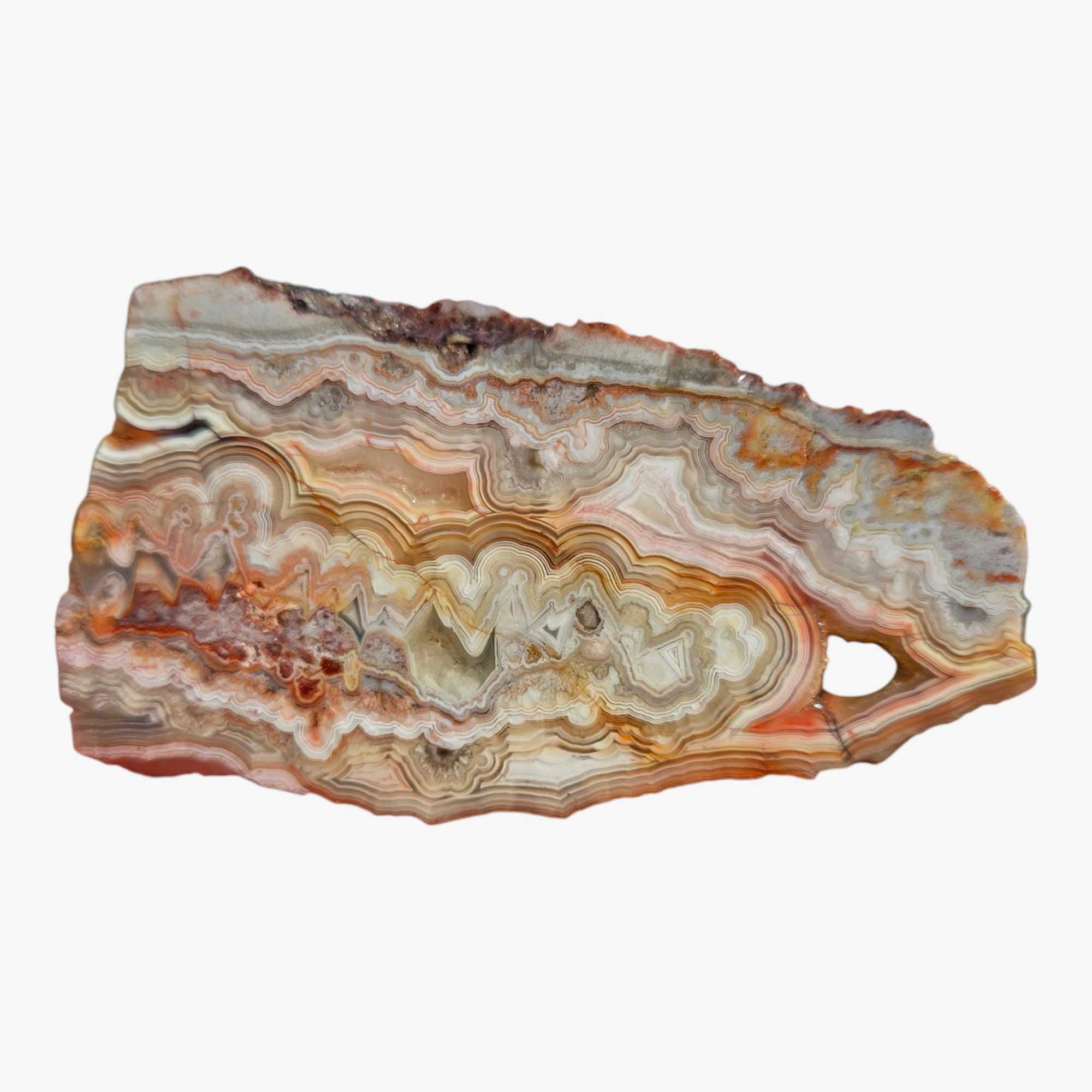 Crazy Lace Agate Slab Lapidary Stone Slice Cut Rock