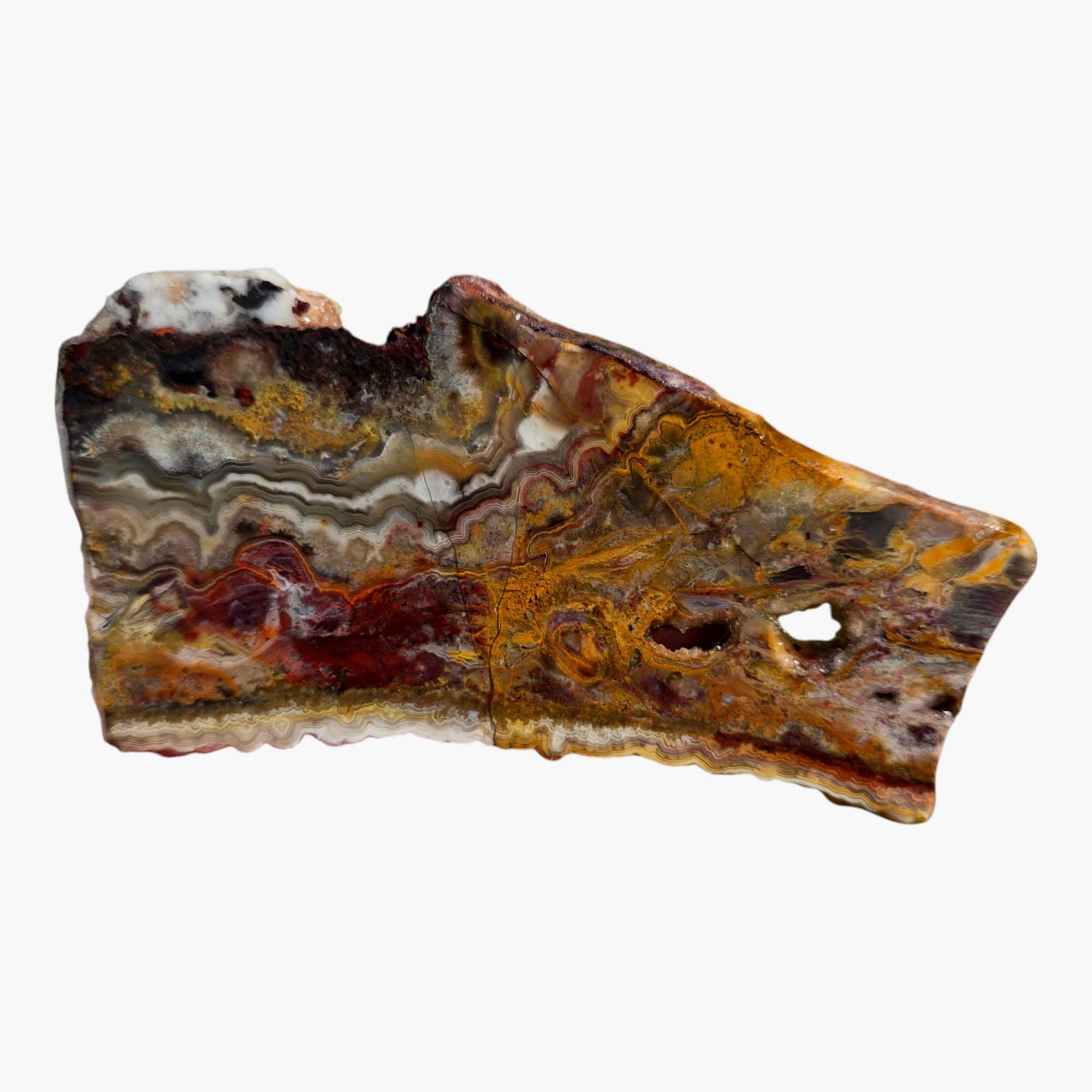 Crazy Lace Agate Slab Lapidary Stone Slice Cut Rock