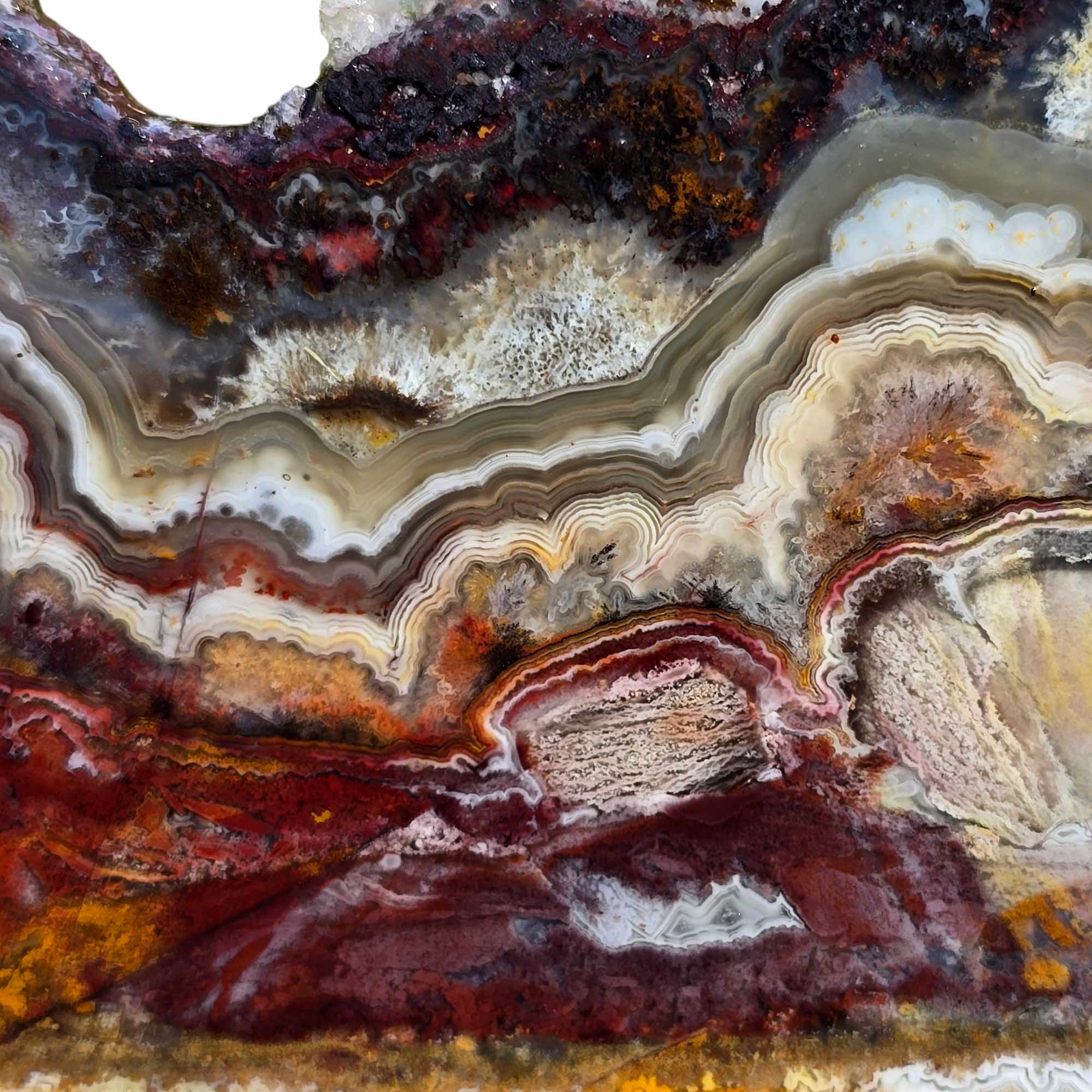 Crazy Lace Agate Slab Lapidary Stone Slice Cut Rock