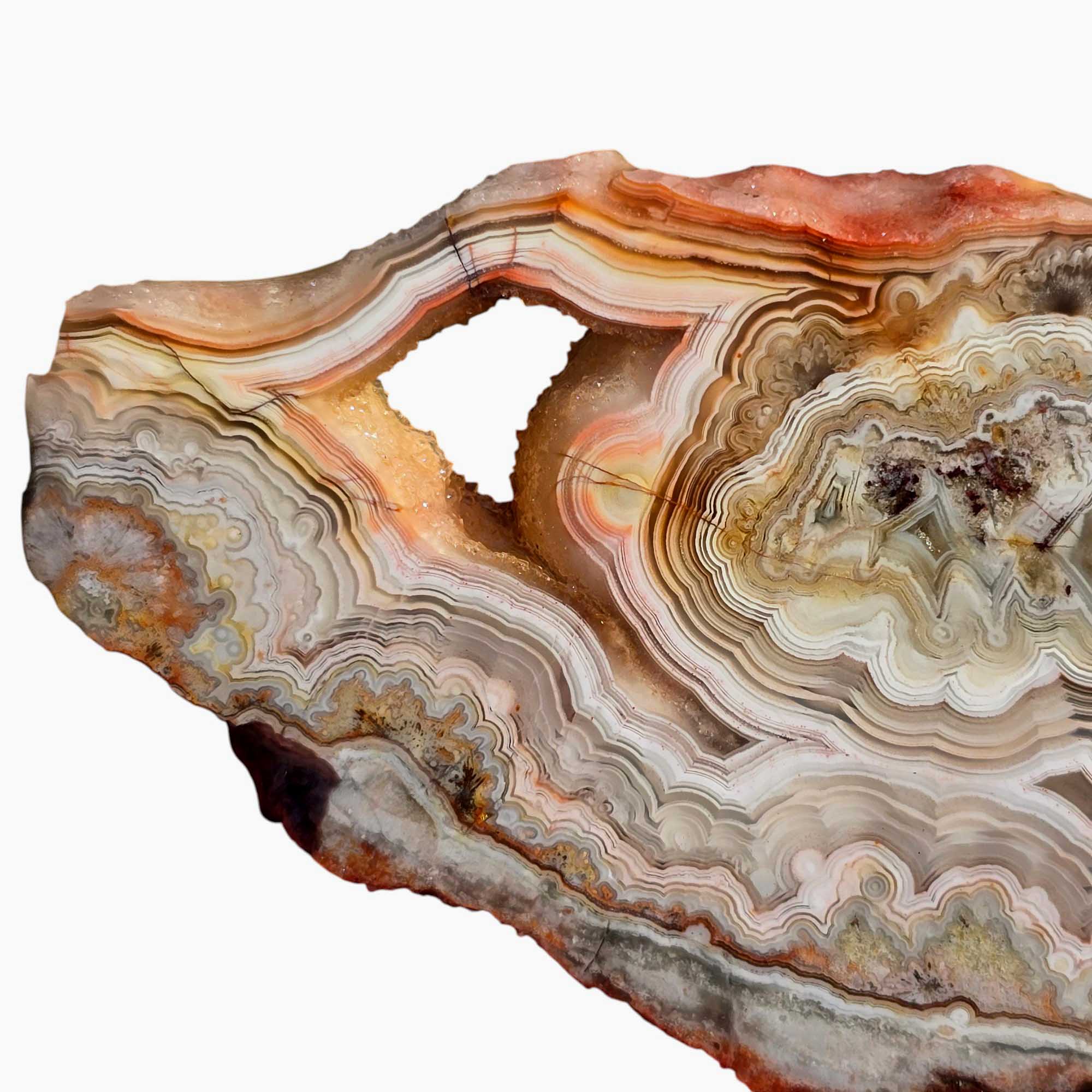 Crazy Lace Agate Slab Lapidary Stone Slice Cut Rock
