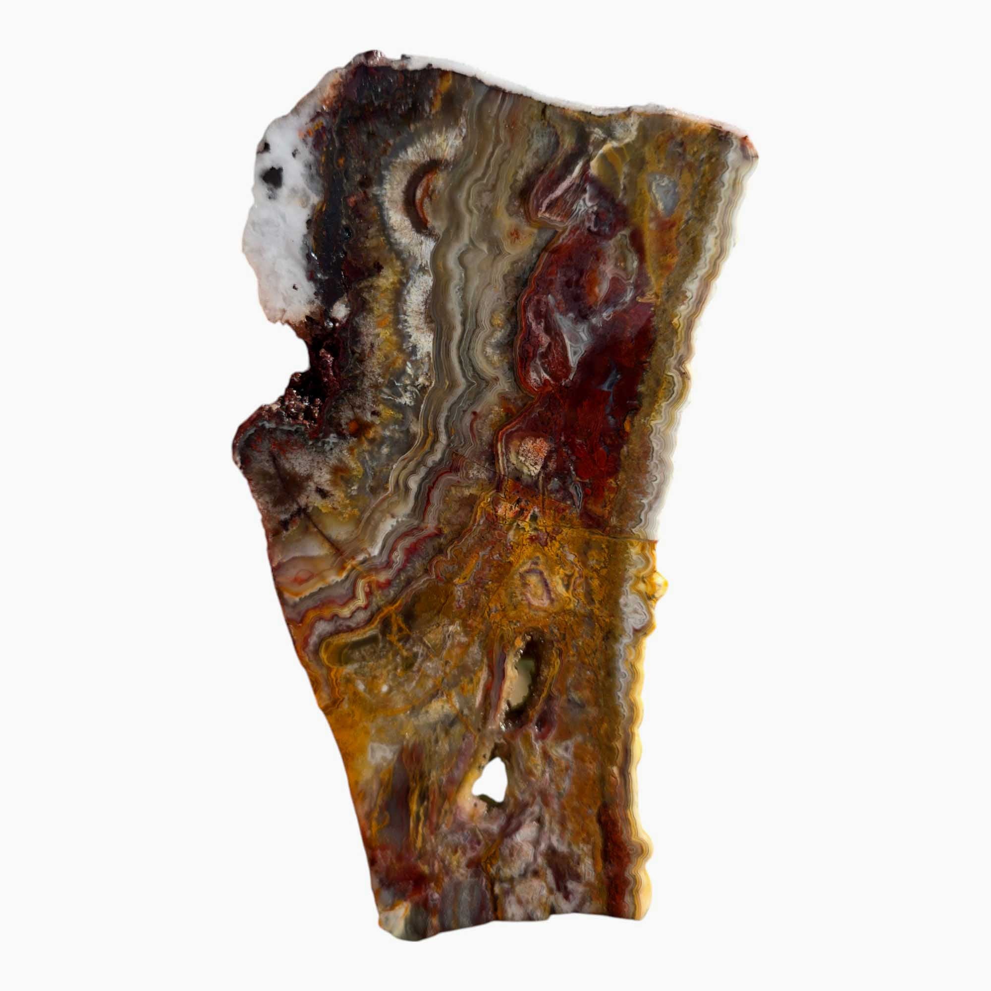 Crazy Lace Agate Slab Lapidary Stone Slice Cut Rock