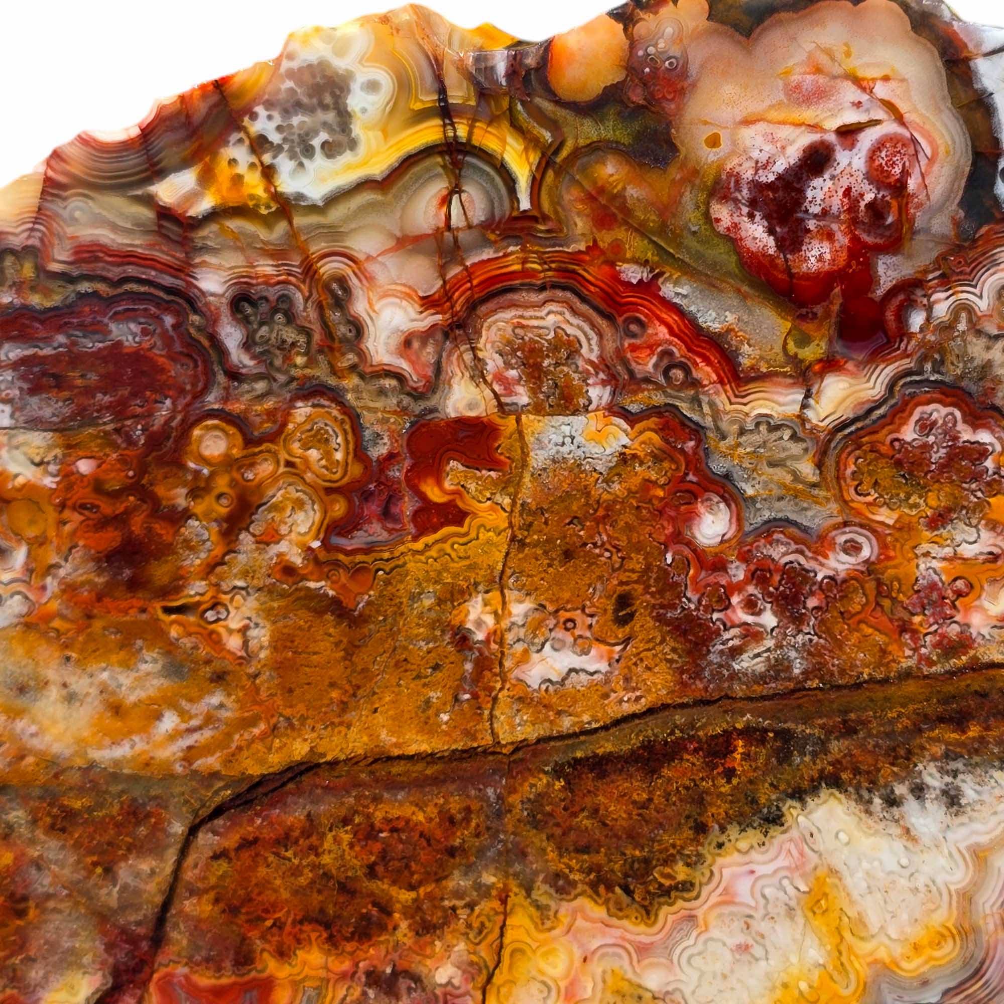 Crazy Lace Agate Slab Lapidary Stone Slice Cut Rock