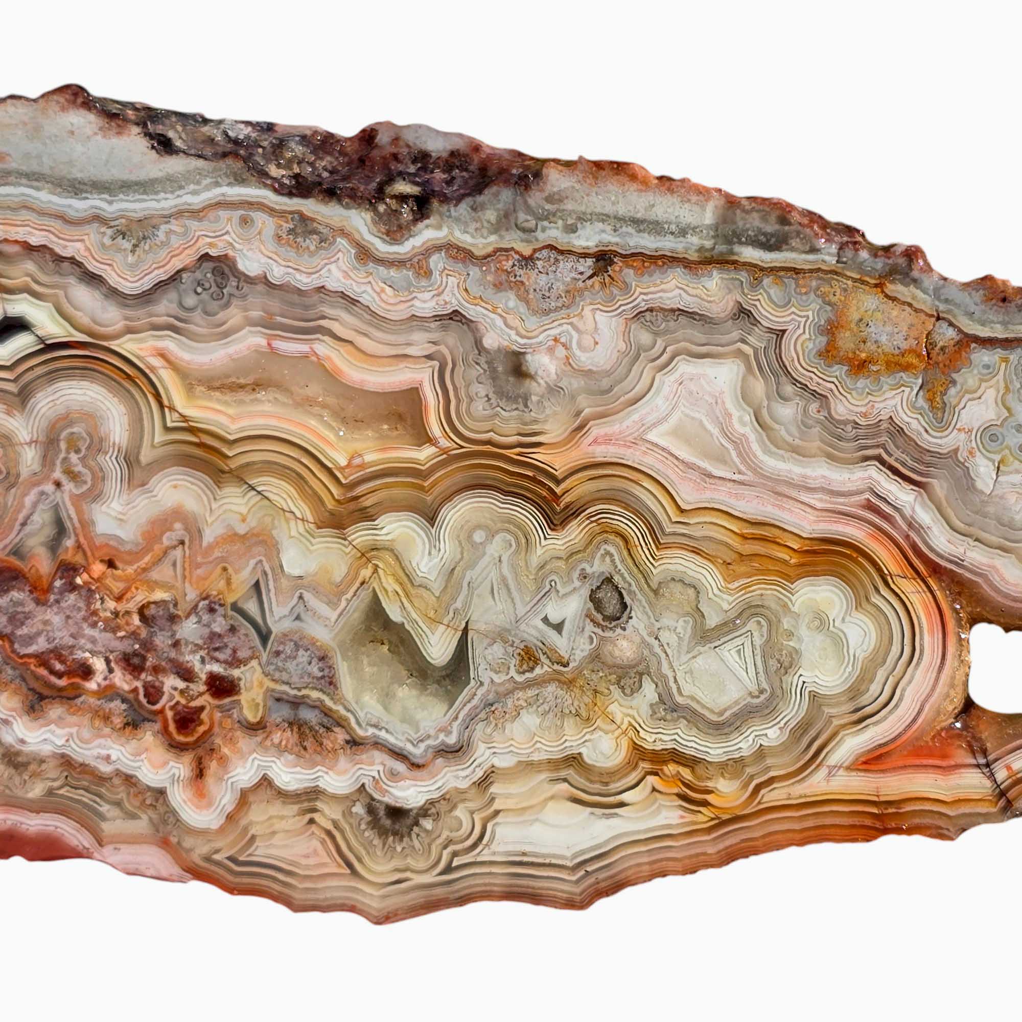 Crazy Lace Agate Slab Lapidary Stone Slice Cut Rock