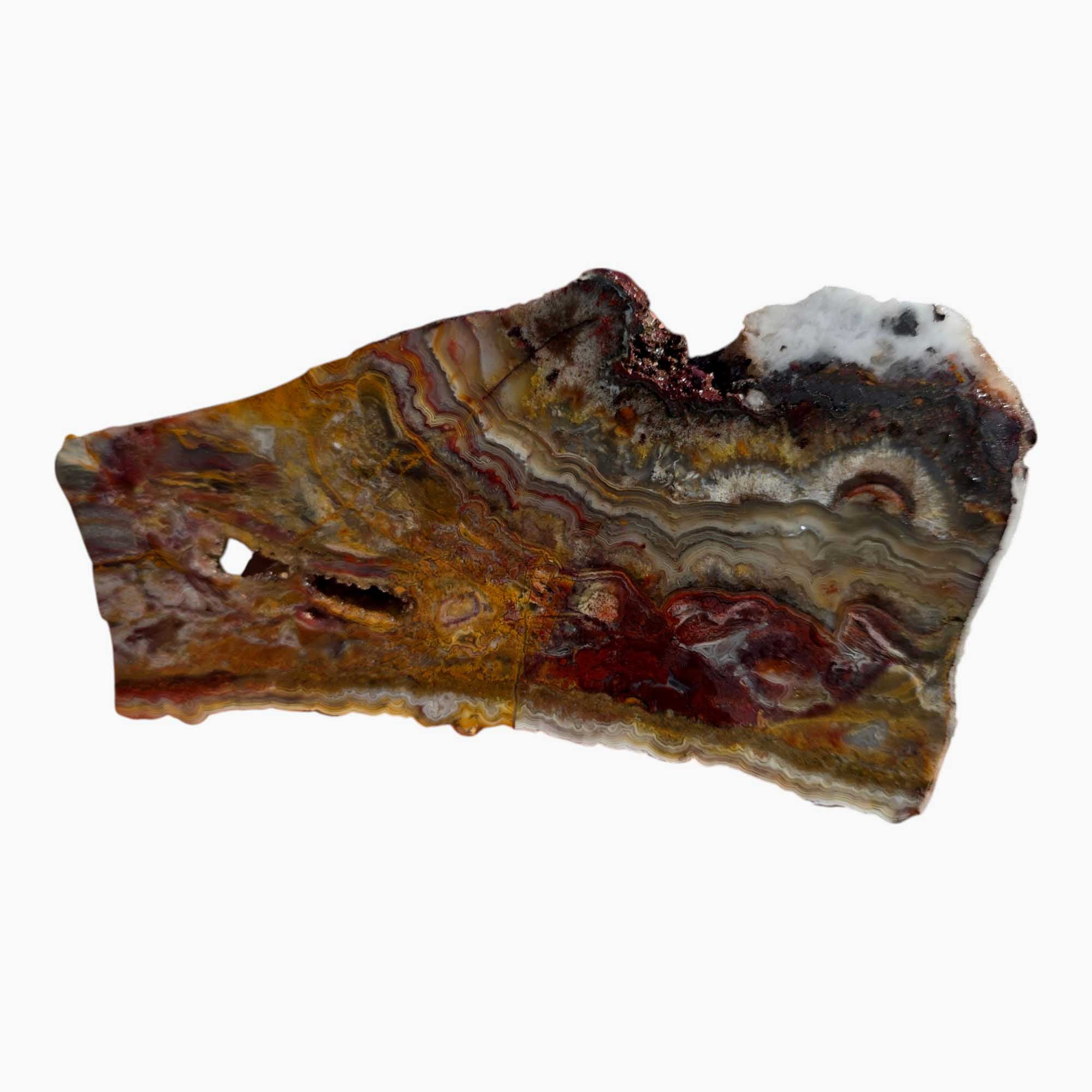 Crazy Lace Agate Slab Lapidary Stone Slice Cut Rock
