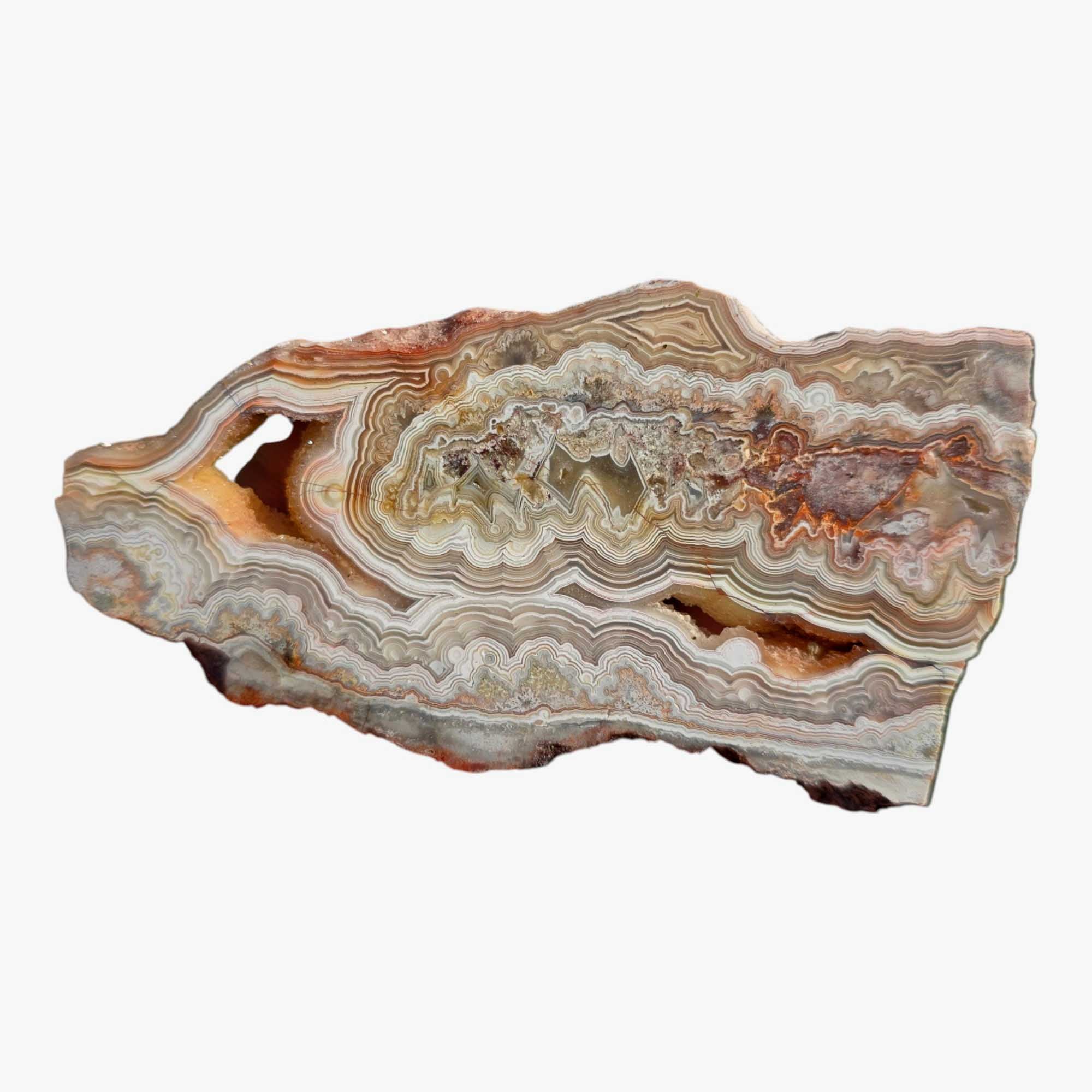Crazy Lace Agate Slab Lapidary Stone Slice Cut Rock