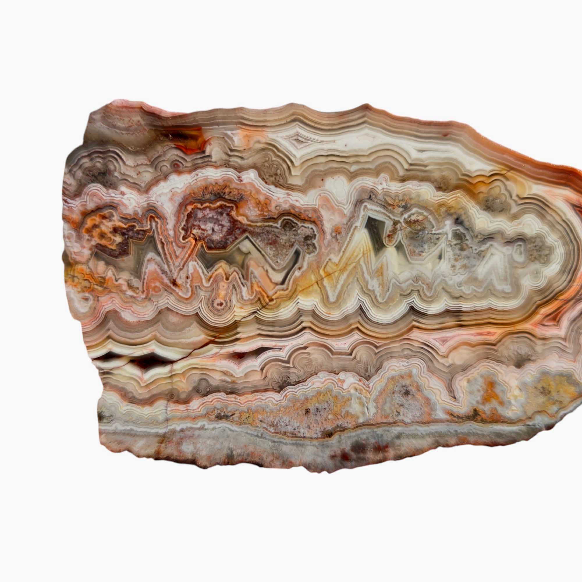Crazy Lace Agate Slab Lapidary Stone Slice Cut Rock