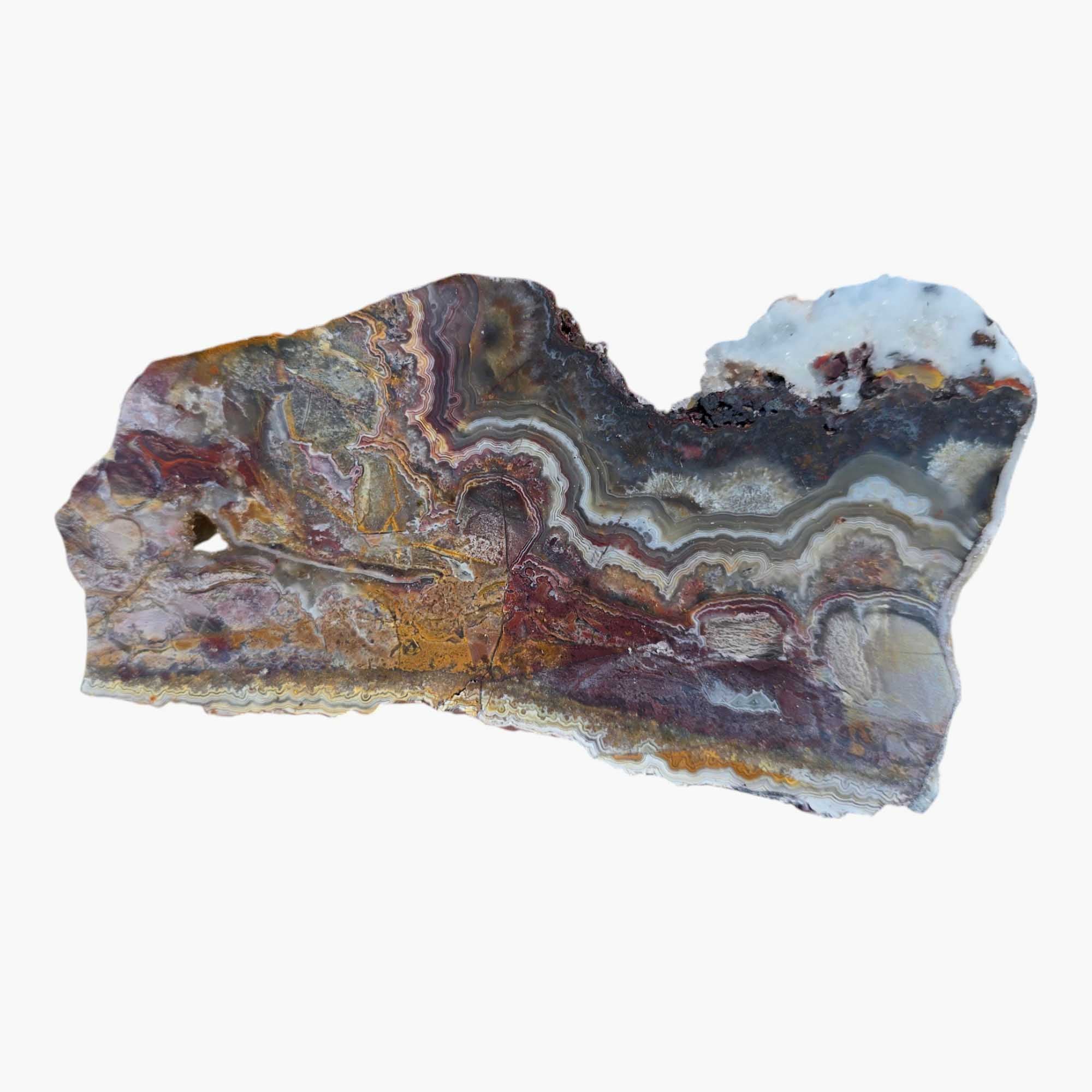 Crazy Lace Agate Slab Lapidary Stone Slice Cut Rock