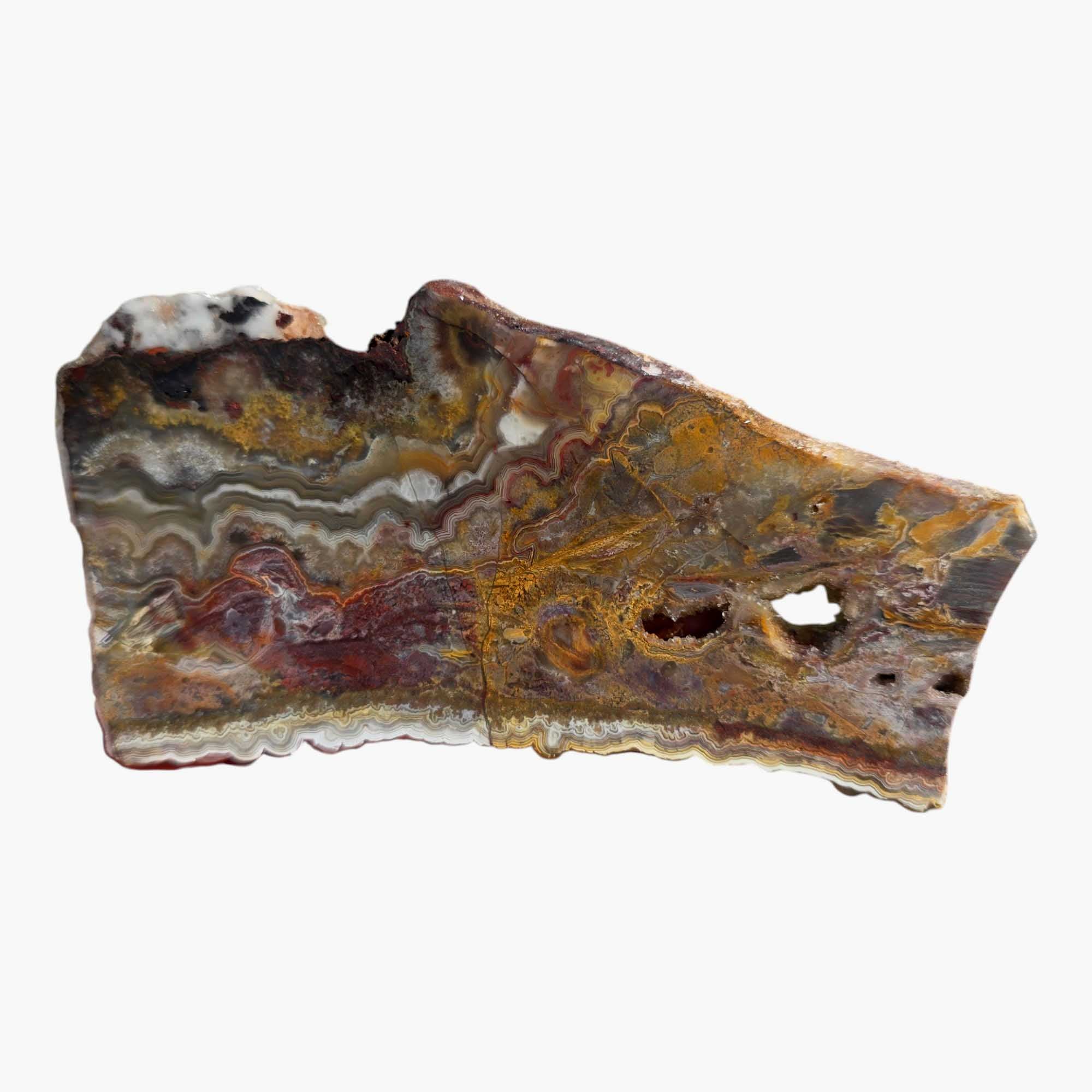 Crazy Lace Agate Slab Lapidary Stone Slice Cut Rock