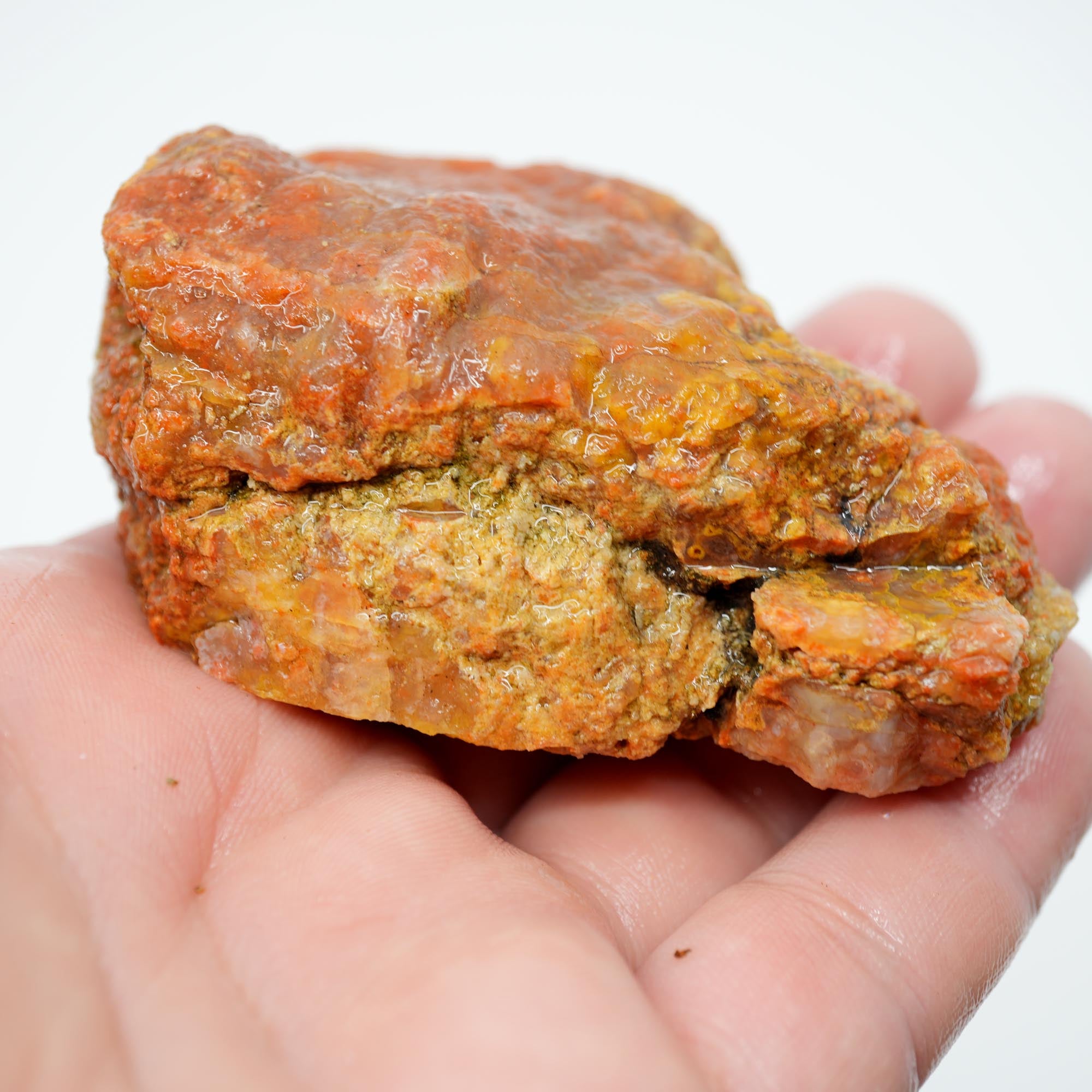 Alabama Paint Agate Rough - Bright Red Purple Gold Trimmer