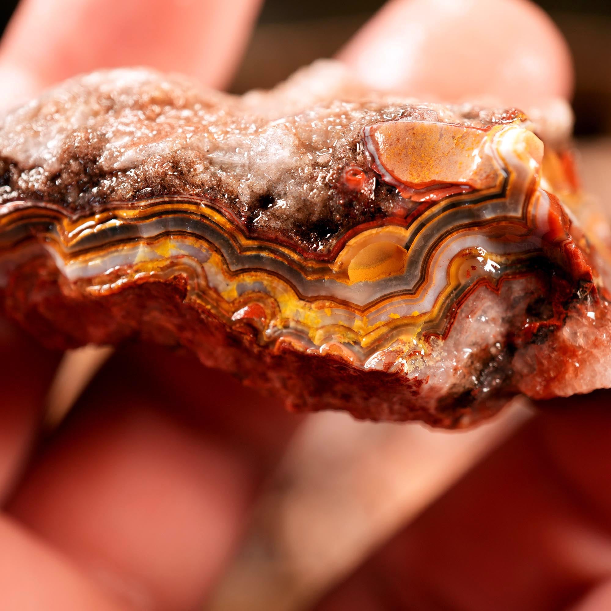 Crazy Lace Agate Tumbling Rough Flatrate - Premium Lace Mexican