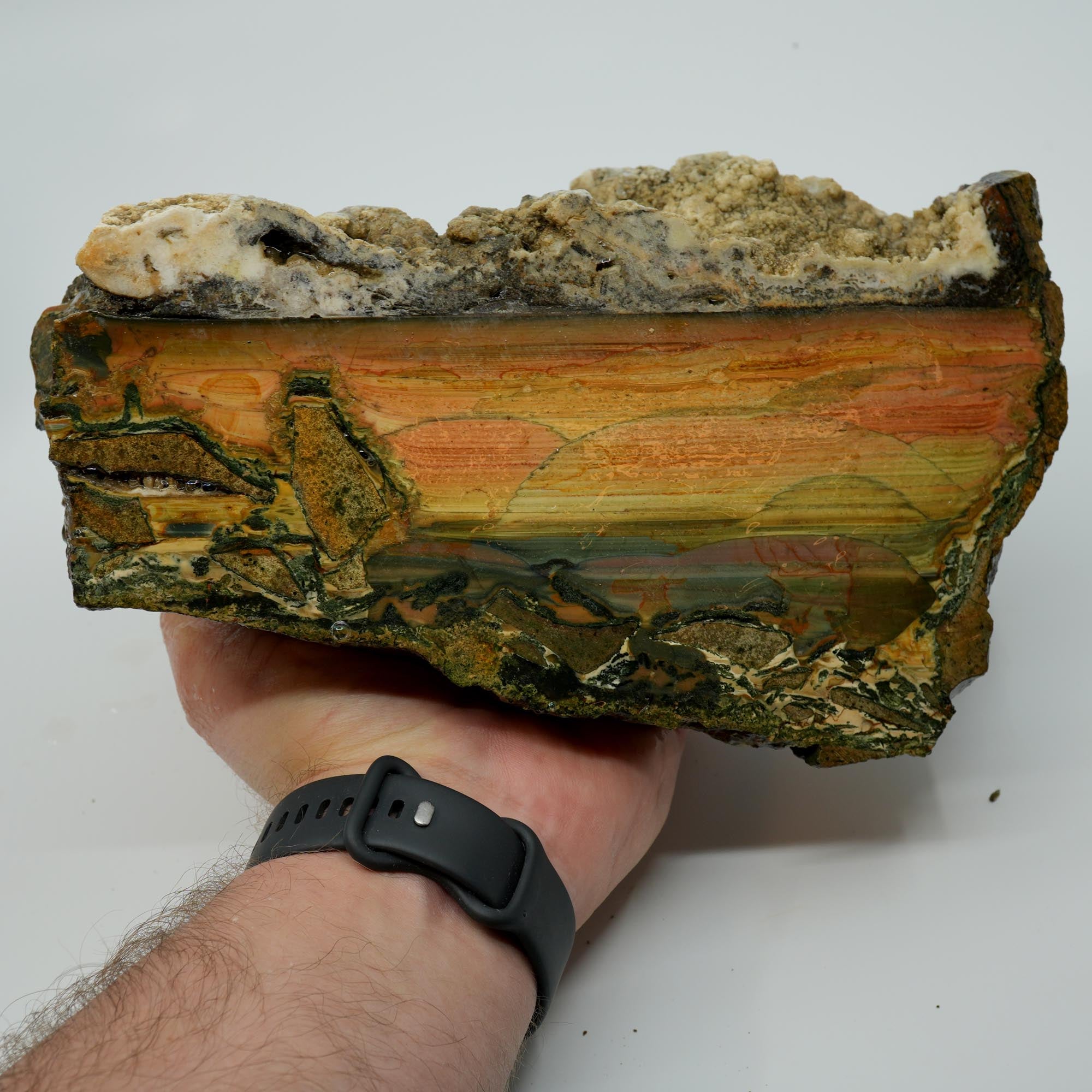 Blue Mountain Jasper Cut and Proven - Orbicular Sunset Purple Green