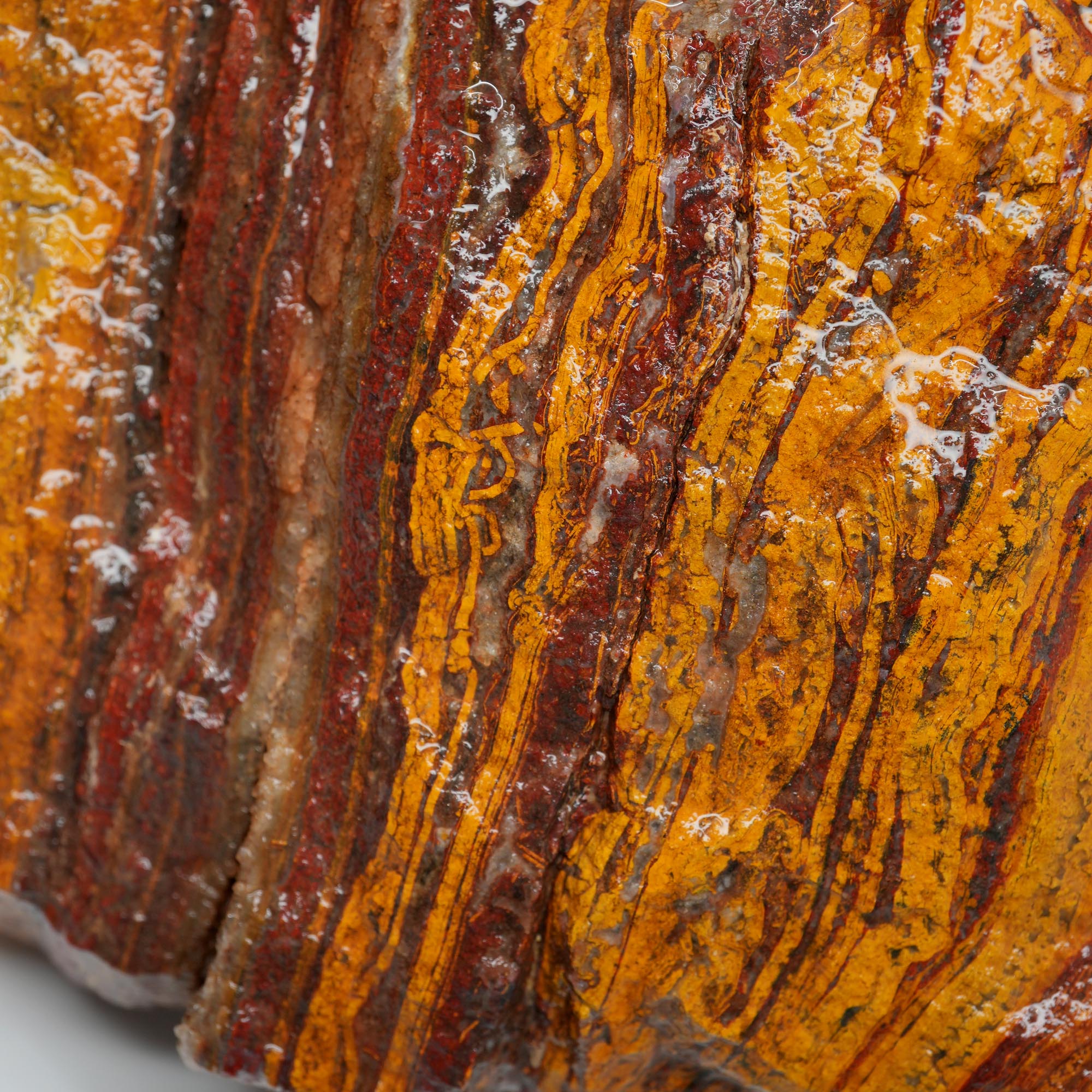 Apple Valley Jasper Rough - Wavy Red Hematite Stromatolite