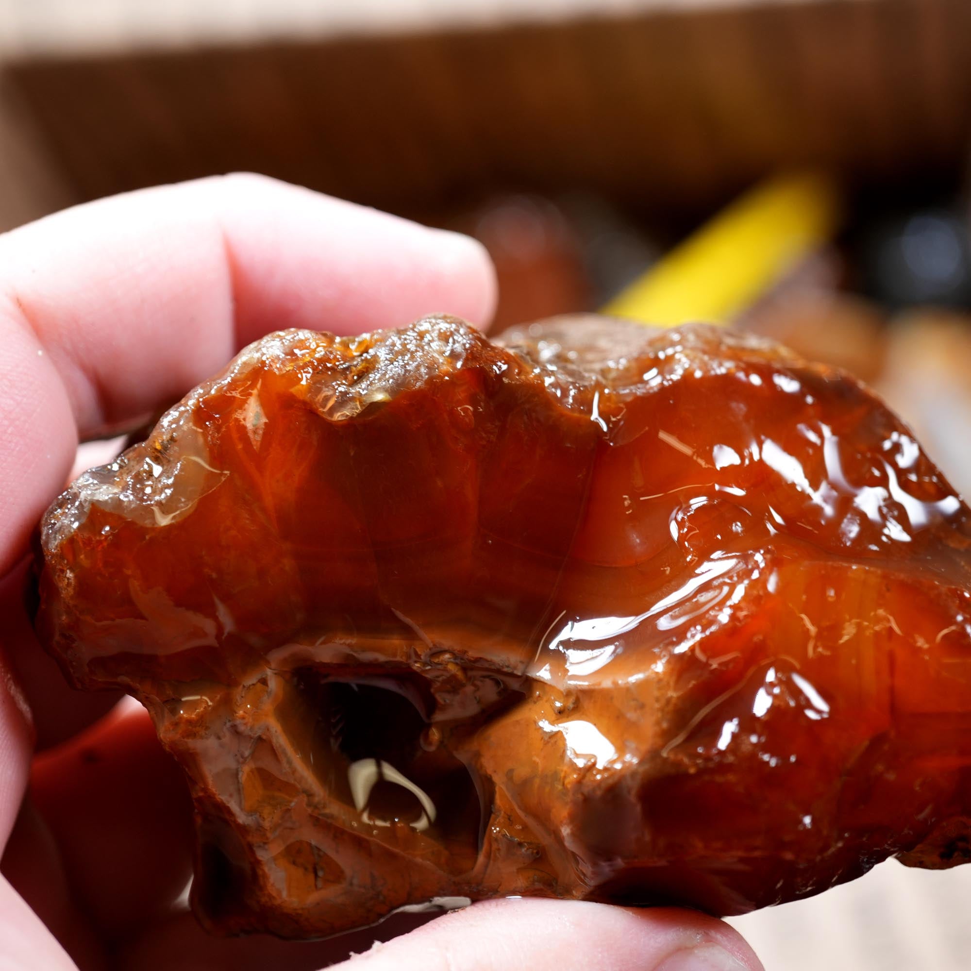 Washington Carnelian Agate Rough Flatrate - Old Stock Orange
