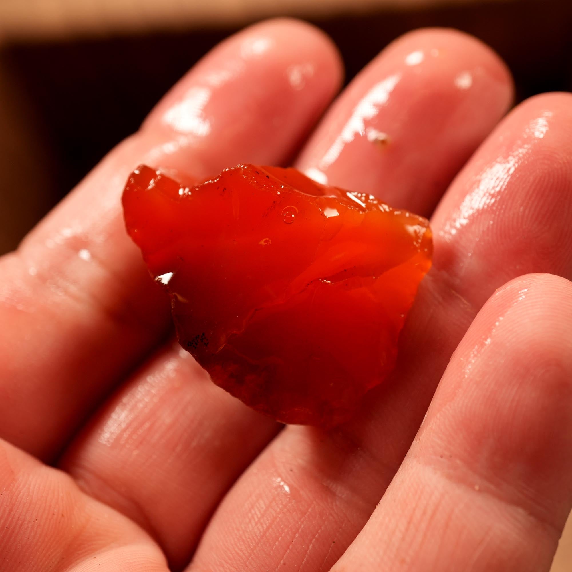 Washington Carnelian Agate Rough Flatrate - Old Stock Orange