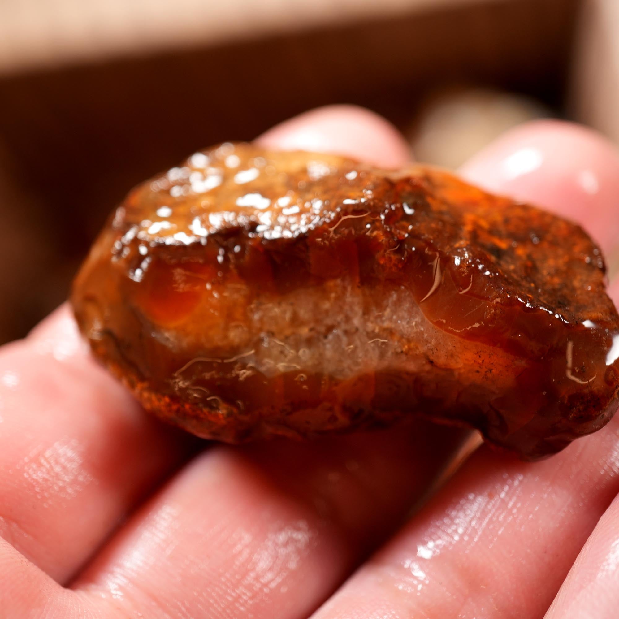 Washington Carnelian Agate Rough Flatrate - Old Stock Orange